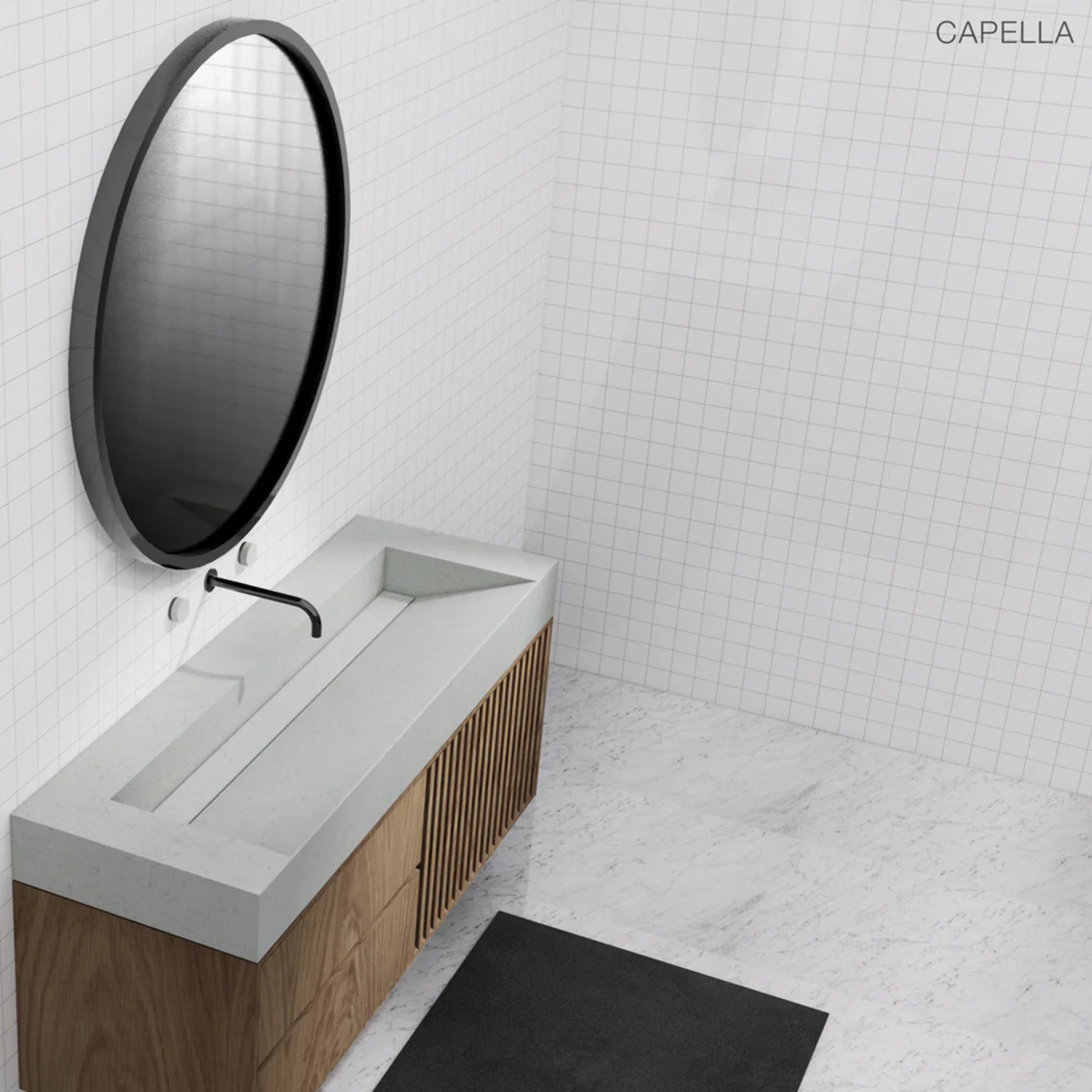 GALLARIA ELAN RECTANGULAR DELUXE WASHPLANE 1600MM CAPELLA