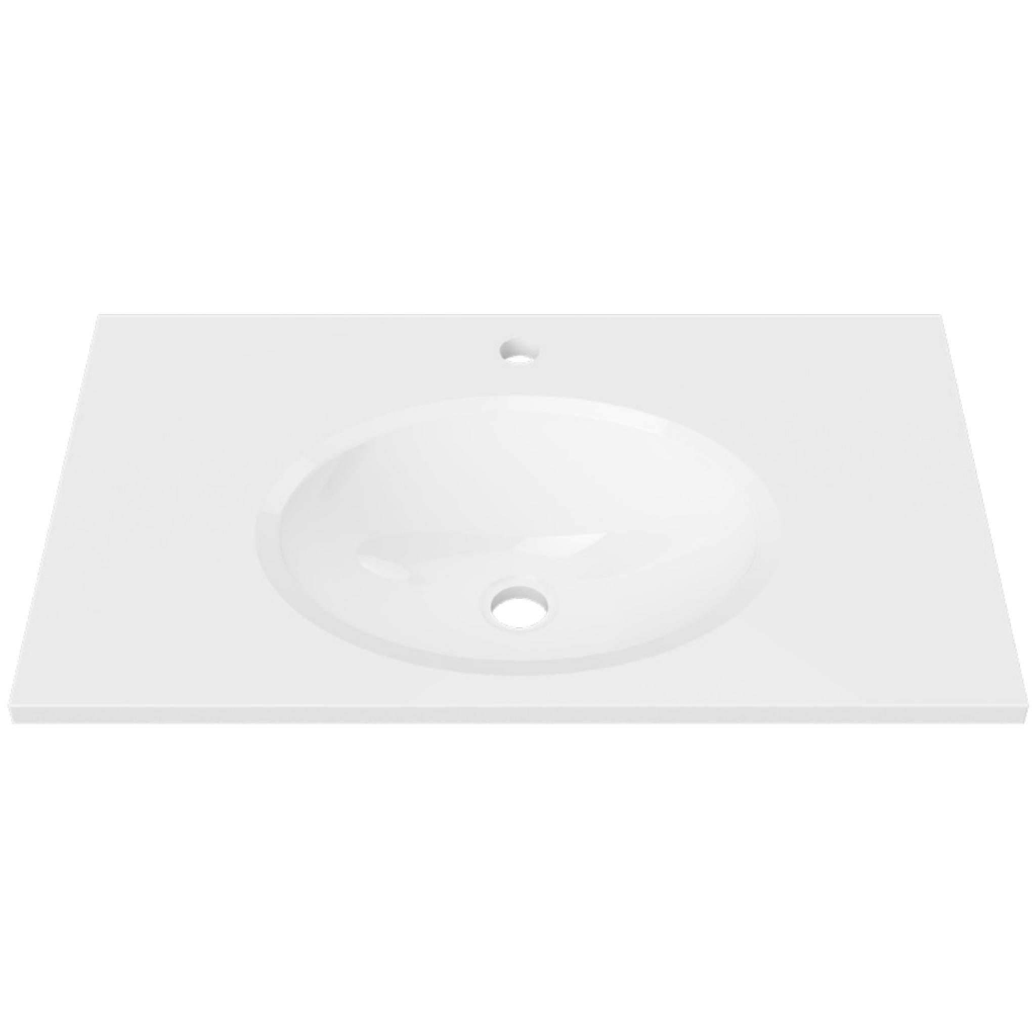 DUROCLASS ELITE GLOSS WHITE SINGLE BOWL UNDERMOUNT VANITY TOP (MULTIPLE SIZES AVAILABLE)