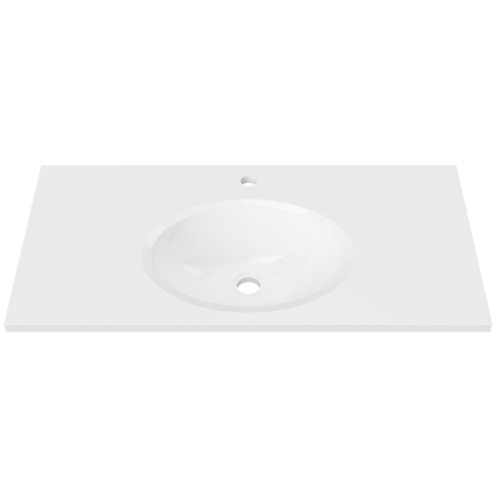 DUROCLASS ELITE GLOSS WHITE SINGLE BOWL UNDERMOUNT VANITY TOP (MULTIPLE SIZES AVAILABLE)