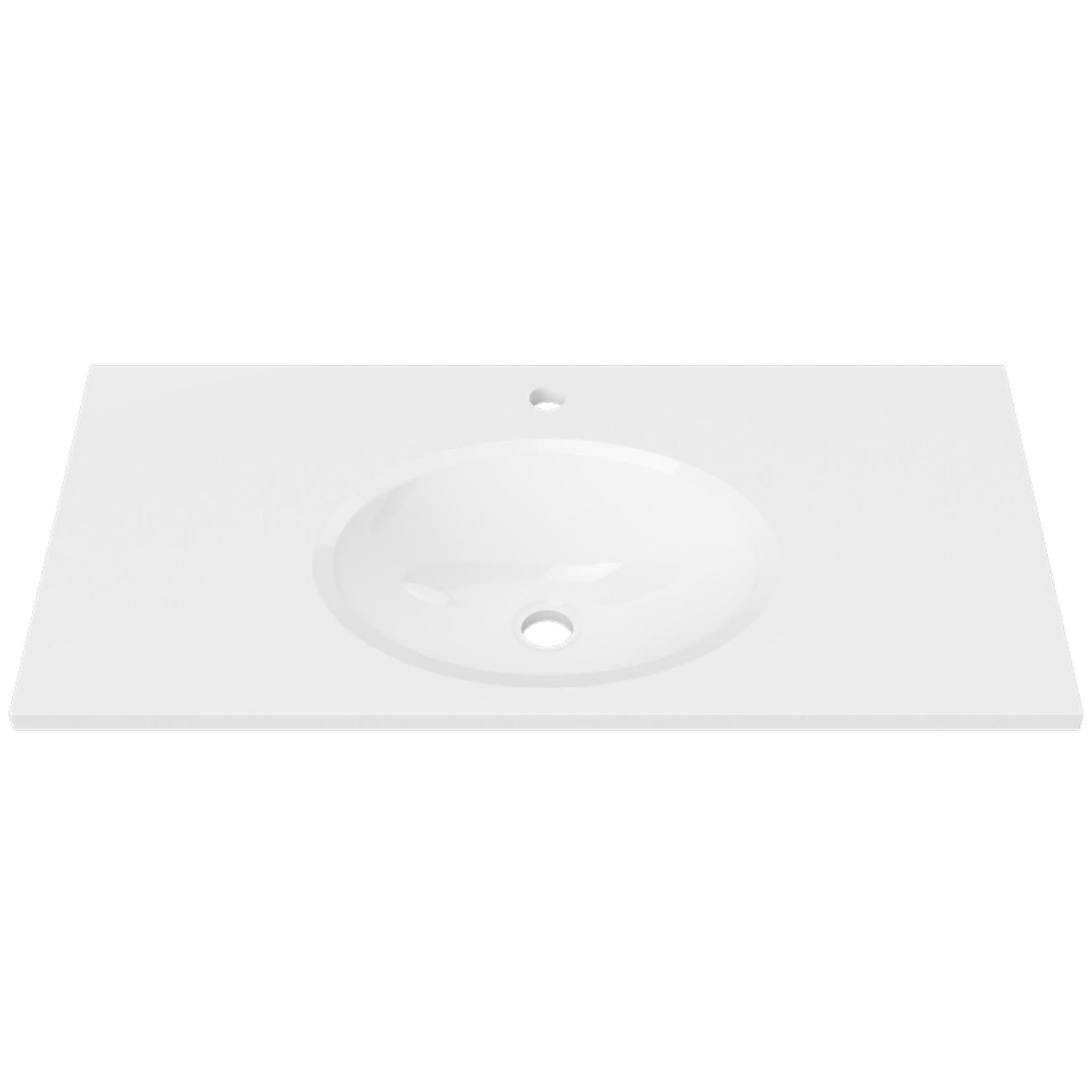 DUROCLASS ELITE GLOSS WHITE SINGLE BOWL UNDERMOUNT VANITY TOP (MULTIPLE SIZES AVAILABLE)