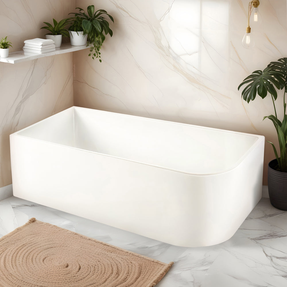 RIVA ELLIE LEFT CORNER BATHTUB GLOSS WHITE (AVAILABLE IN 1500MM AND 1700MM)