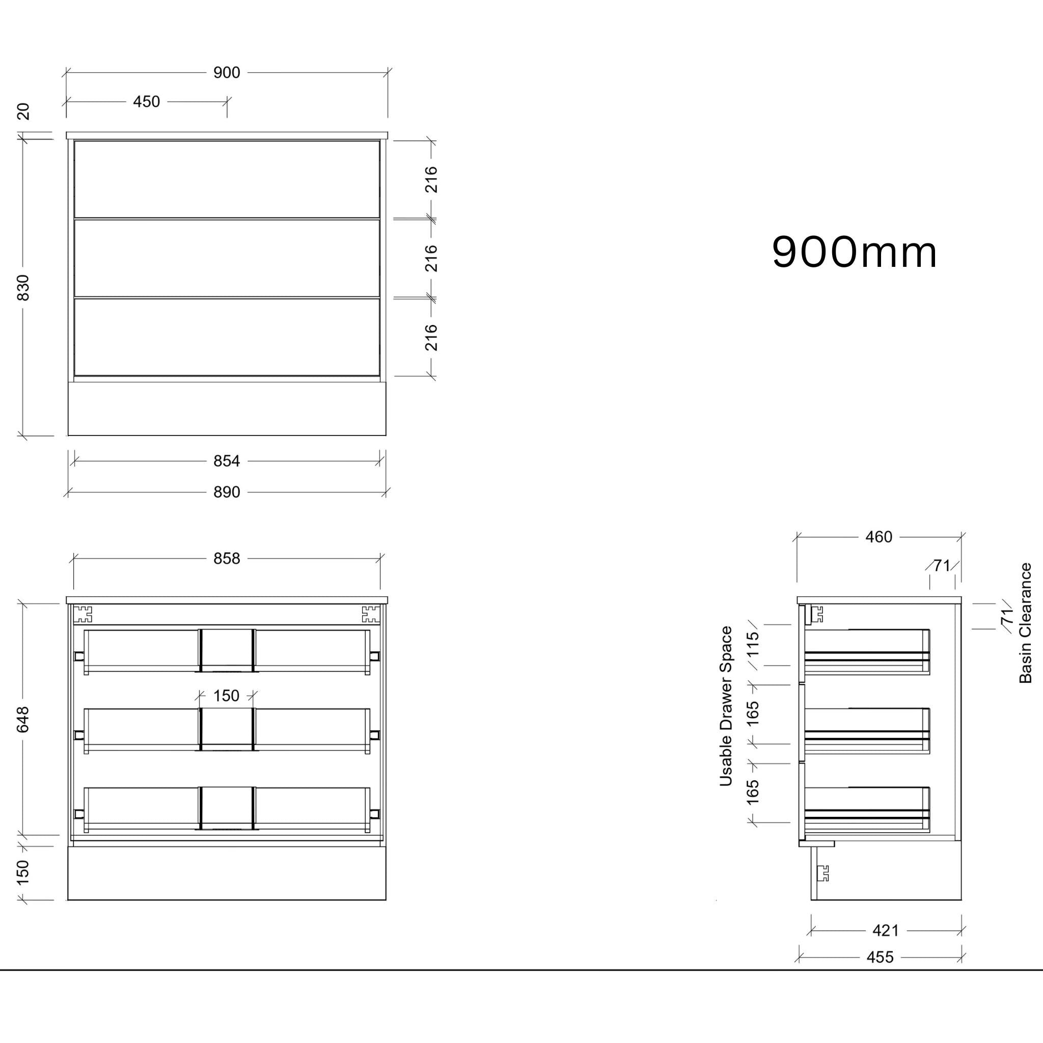 TIMBERLINE EMMETT CUSTOM FLOOR STANDING VANITY (ALL SIZING)