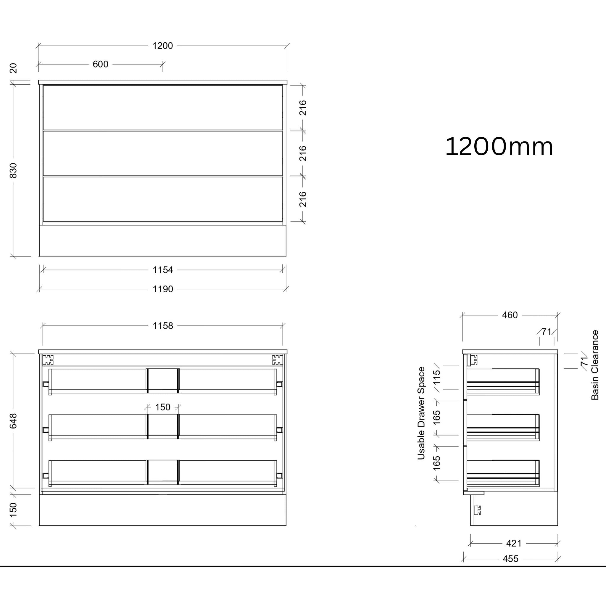 TIMBERLINE EMMETT CUSTOM FLOOR STANDING VANITY (ALL SIZING)