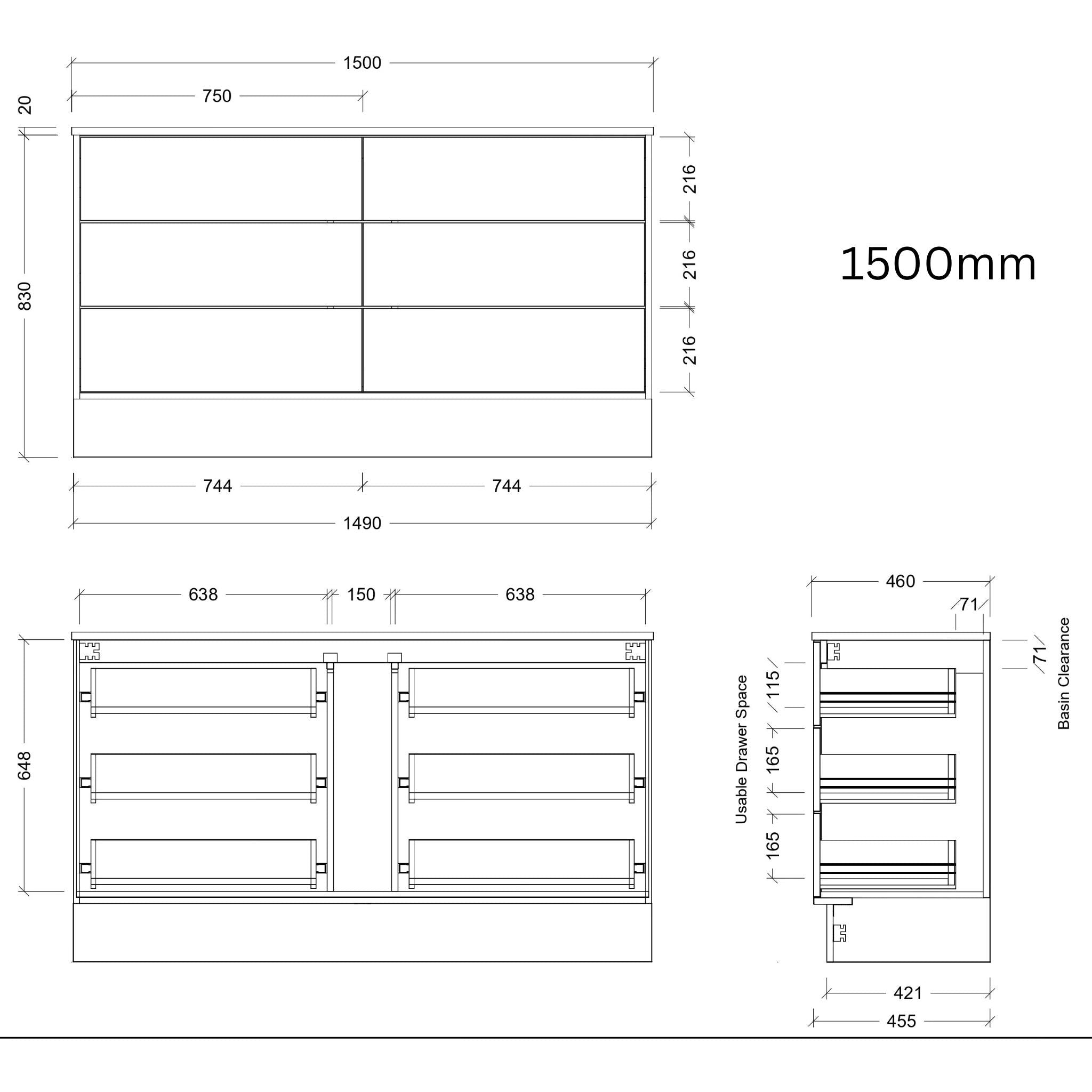 TIMBERLINE EMMETT CUSTOM FLOOR STANDING VANITY (ALL SIZING)