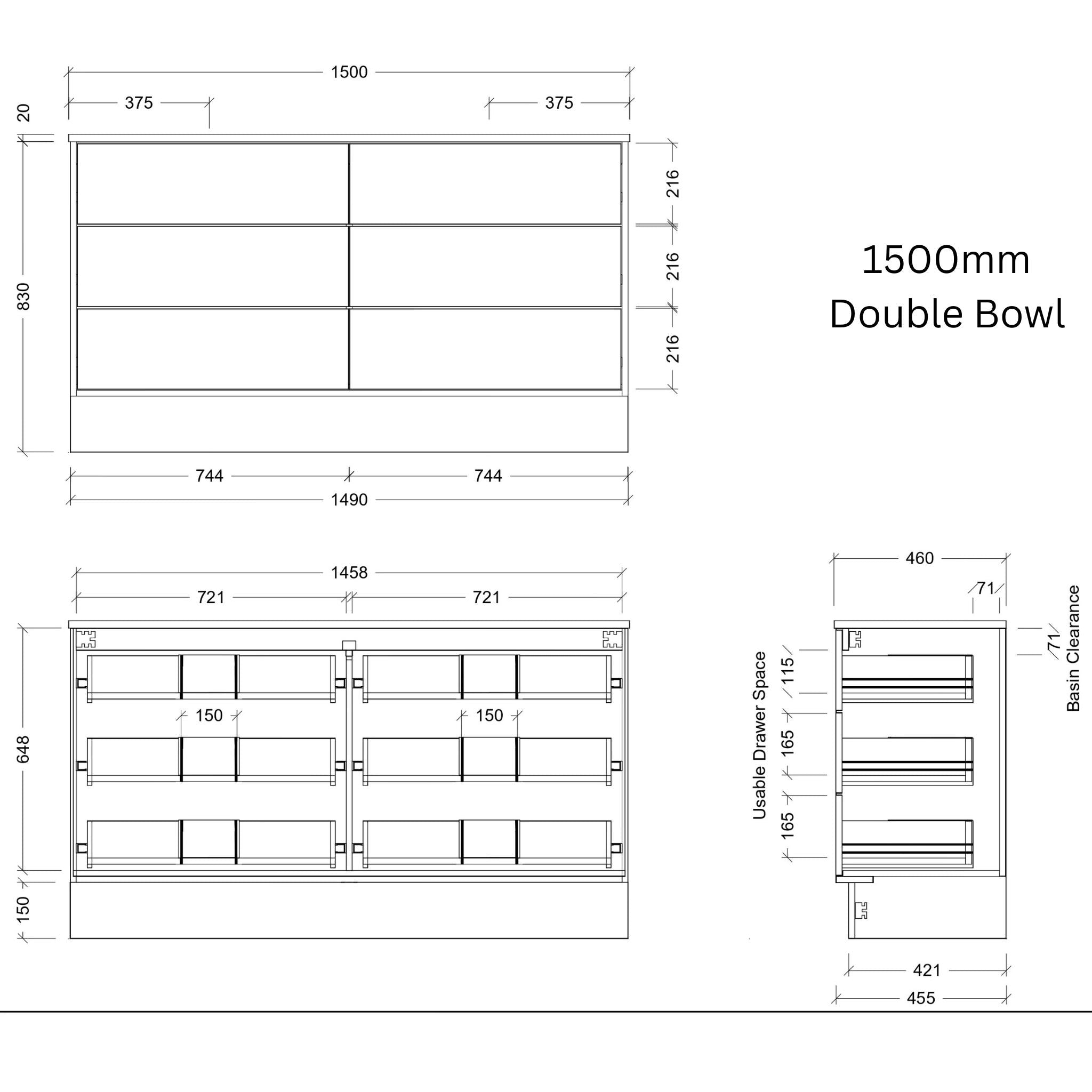 TIMBERLINE EMMETT CUSTOM FLOOR STANDING VANITY (ALL SIZING)