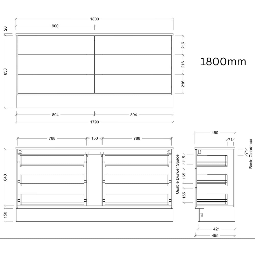 TIMBERLINE EMMETT CUSTOM FLOOR STANDING VANITY (ALL SIZING)