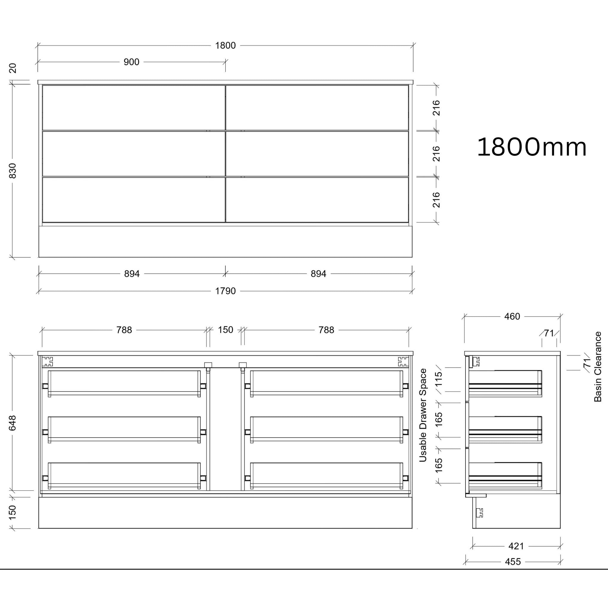 TIMBERLINE EMMETT CUSTOM FLOOR STANDING VANITY (ALL SIZING)