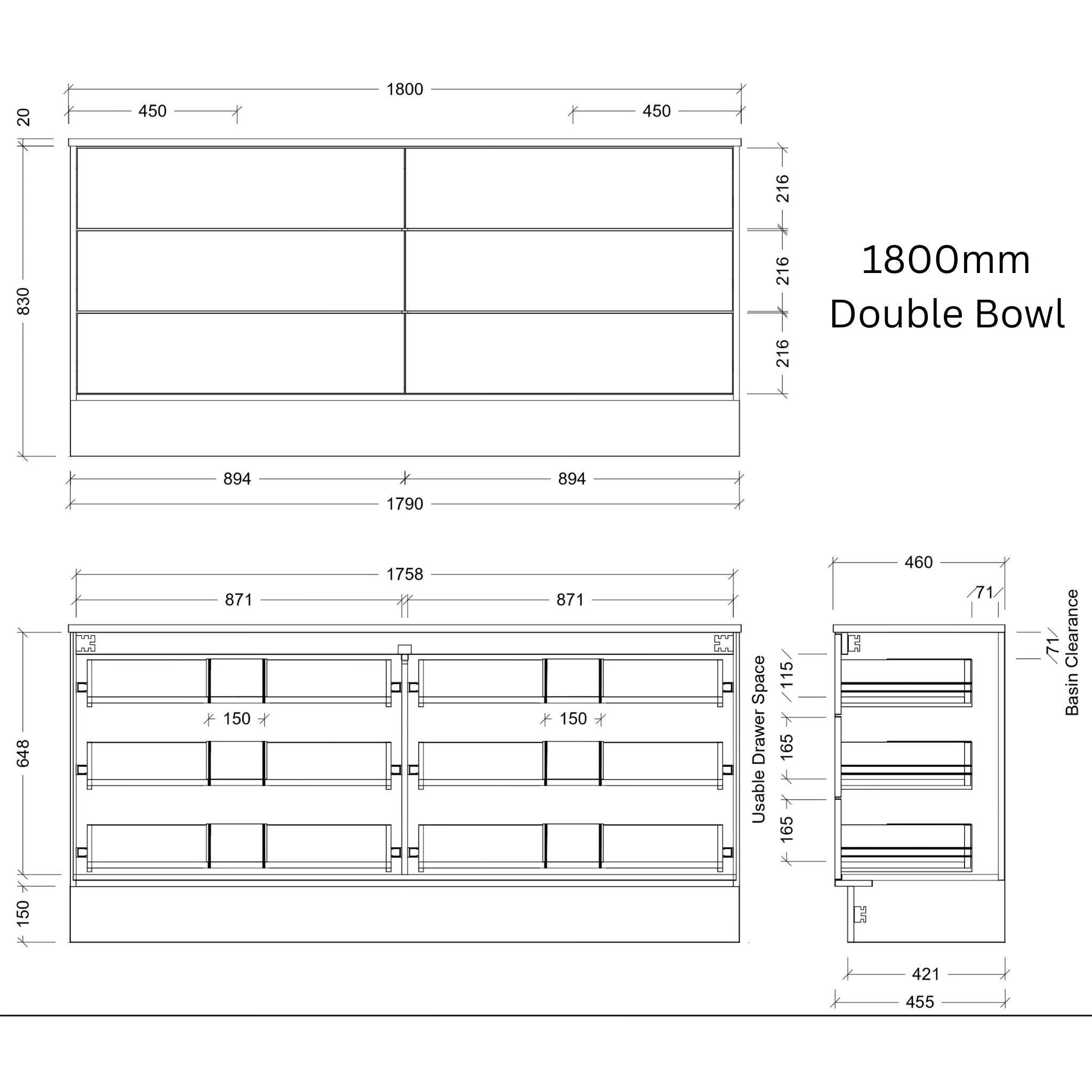 TIMBERLINE EMMETT CUSTOM FLOOR STANDING VANITY (ALL SIZING)