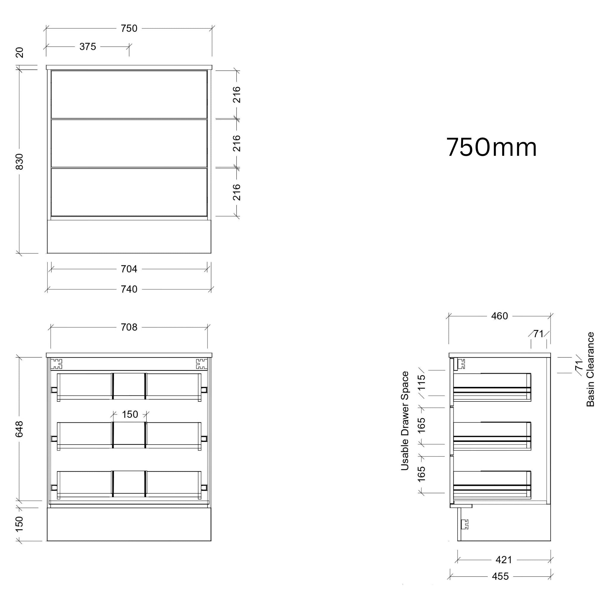 TIMBERLINE EMMETT CUSTOM FLOOR STANDING VANITY (ALL SIZING)