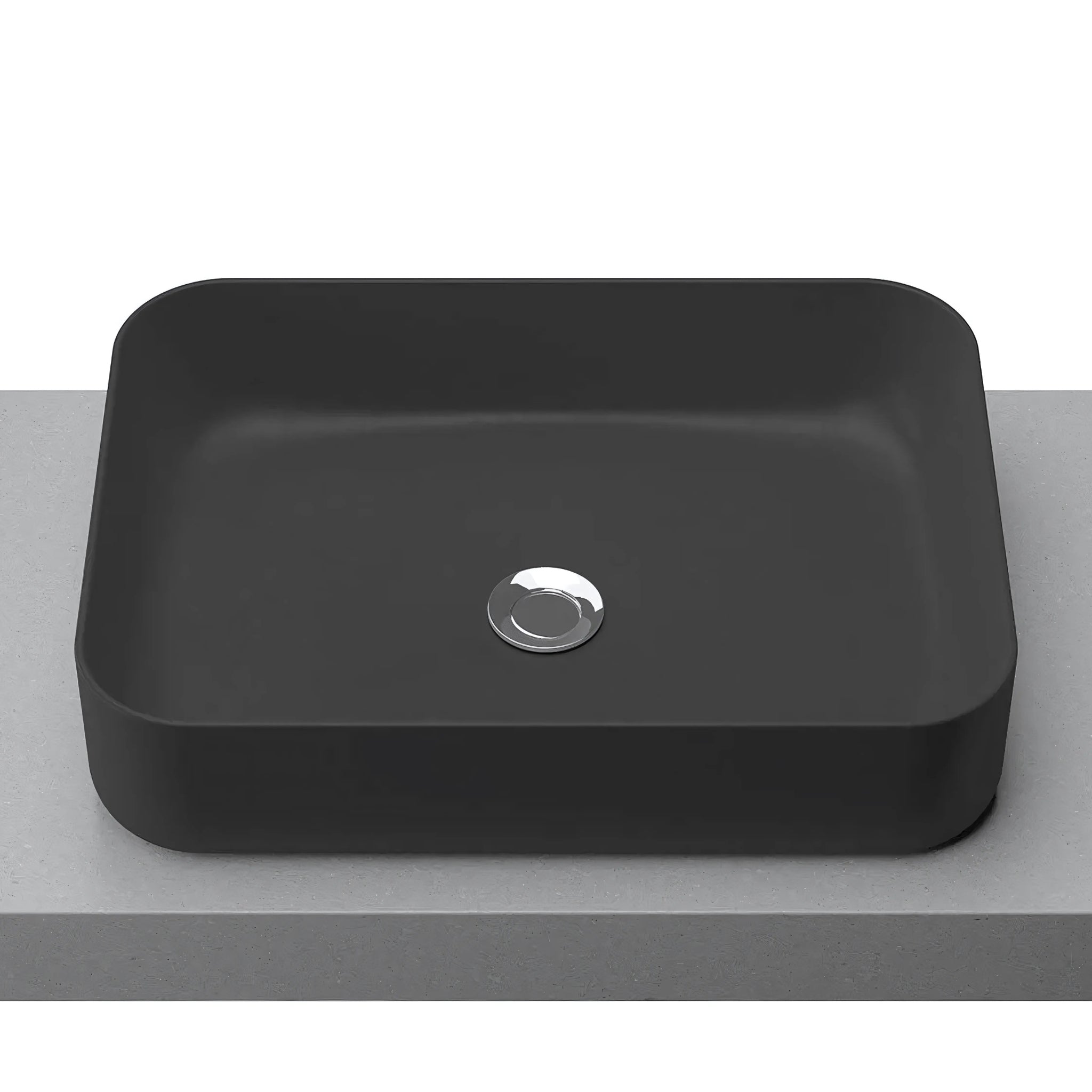 TIMBERLINE ENCHANT ABOVE COUNTER BASIN MATTE BLACK 500MM