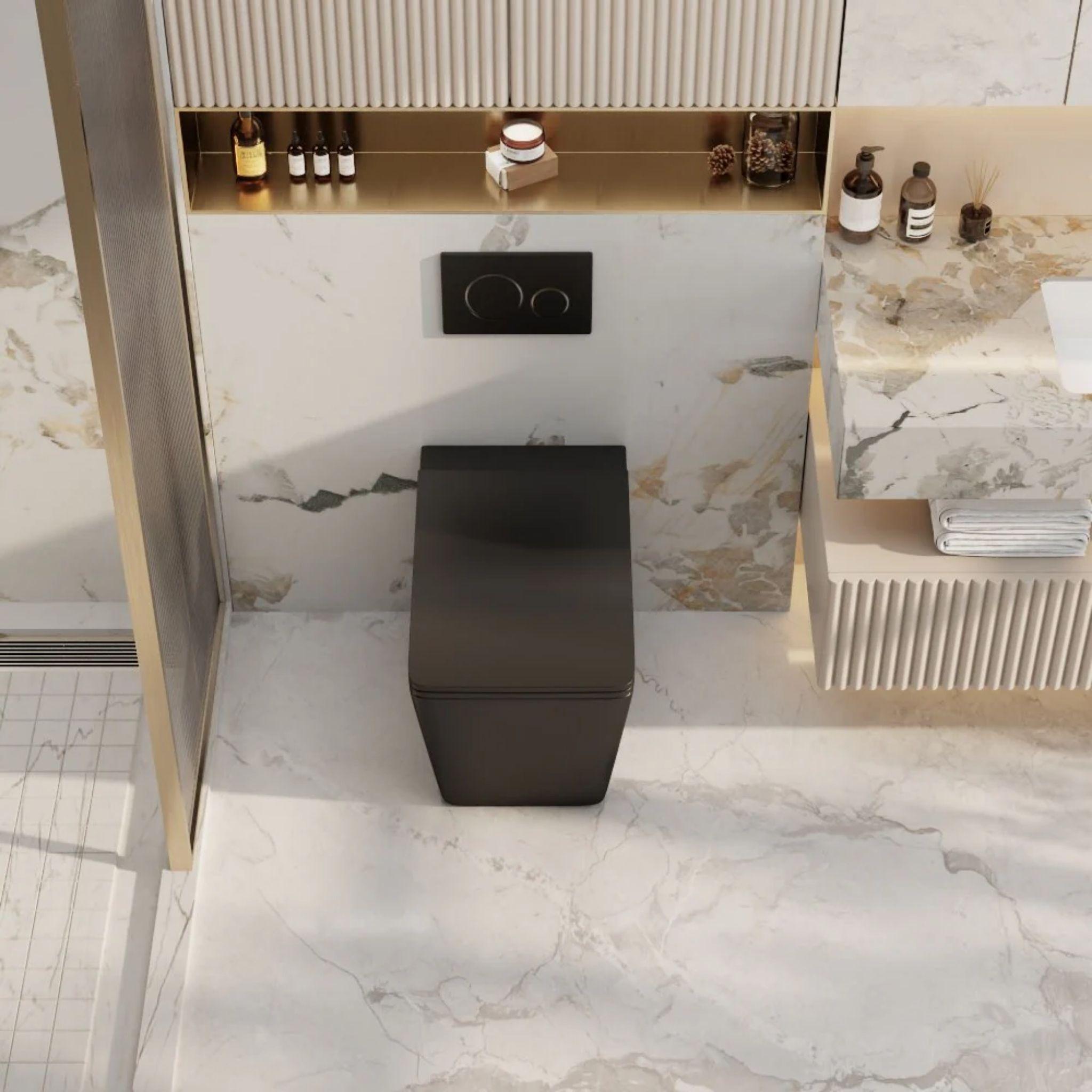 MERCIO ENOX99 RIMLESS WALL FACED FLOOR PAN MATTE BLACK