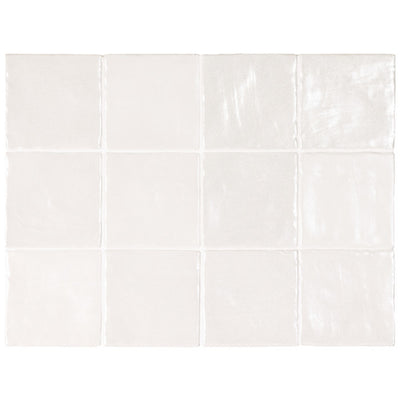 EVERSTONE IRIS WHITE PEARLESCENCE 100X100MM SQUARE TILE (PER BOX)