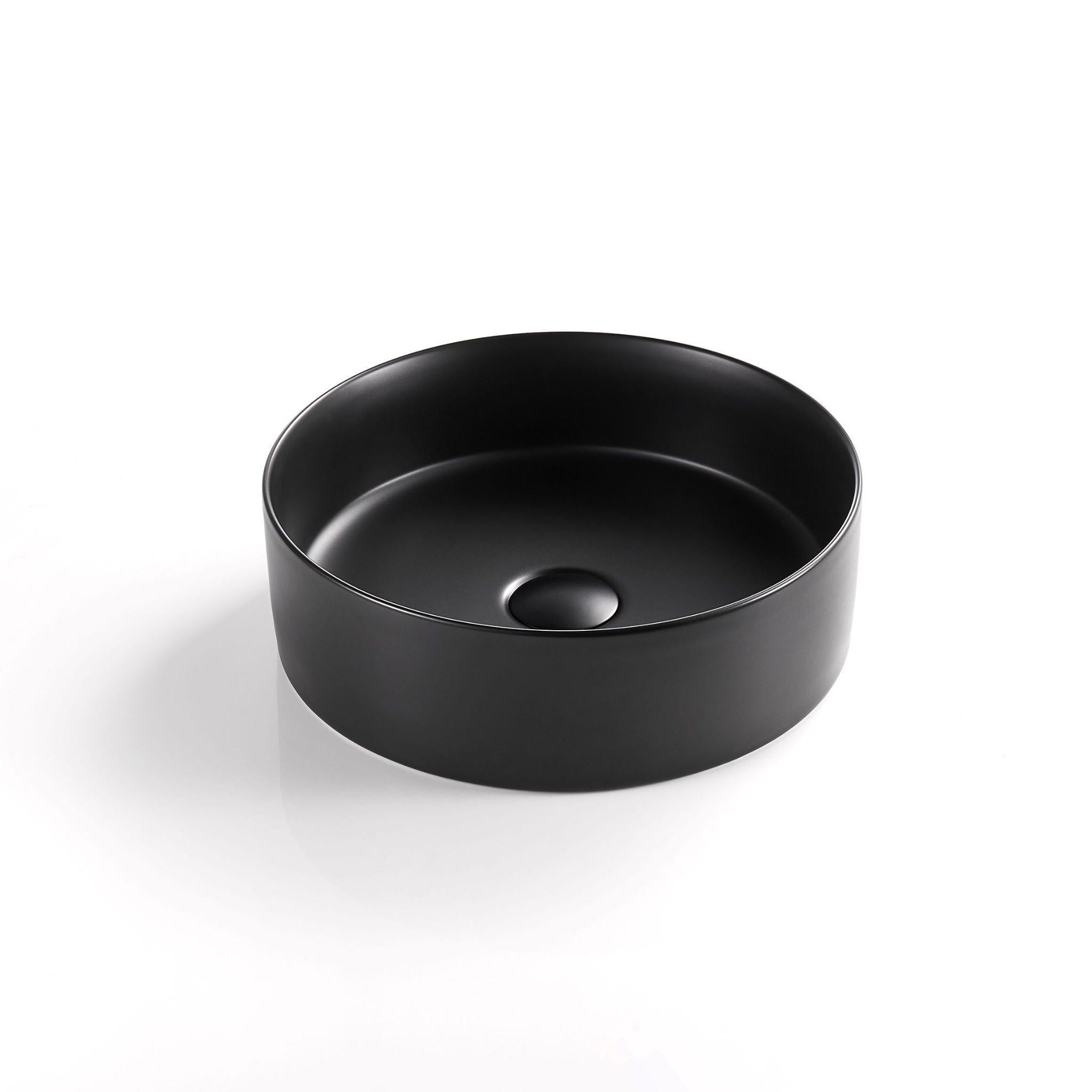 POSEIDON LUNA ABOVE COUNTER BASIN MATTE BLACK 352MM