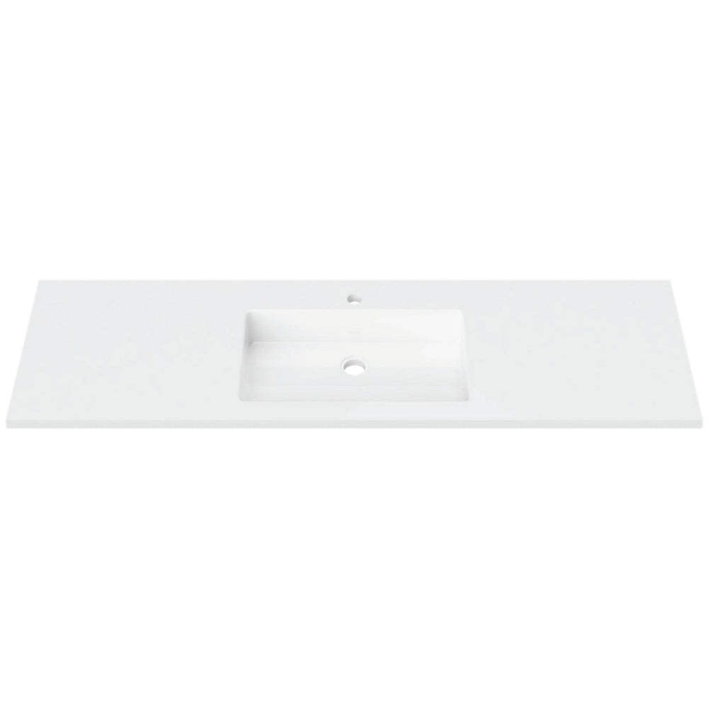 DUROCLASS ESSENTIAL GLOSS WHITE SINGLE BOWL UNDERMOUNT VANITY TOP (MULTIPLE SIZES AVAILABLE)