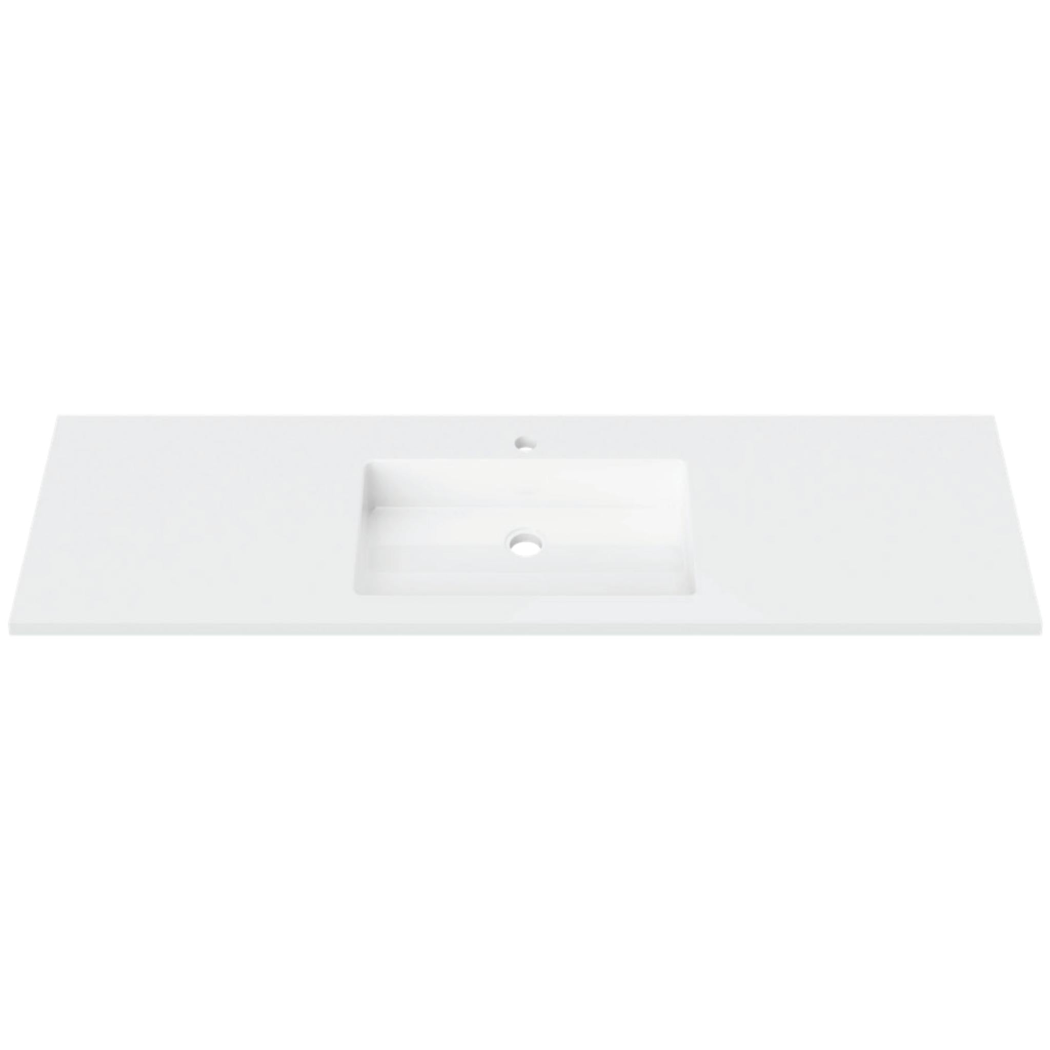 DUROCLASS ESSENTIAL GLOSS WHITE SINGLE BOWL UNDERMOUNT VANITY TOP (MULTIPLE SIZES AVAILABLE)
