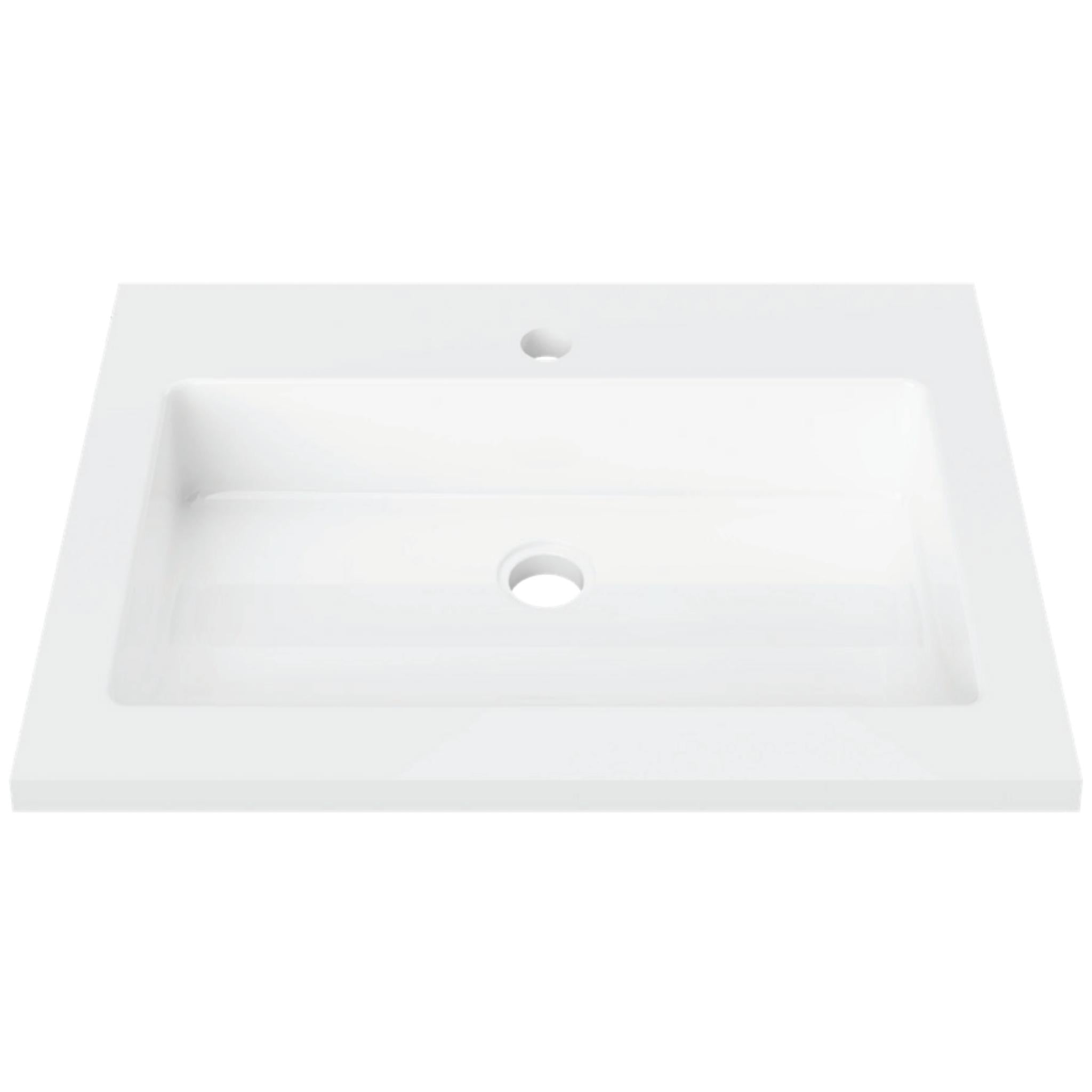DUROCLASS ESSENTIAL GLOSS WHITE SINGLE BOWL UNDERMOUNT VANITY TOP (MULTIPLE SIZES AVAILABLE)