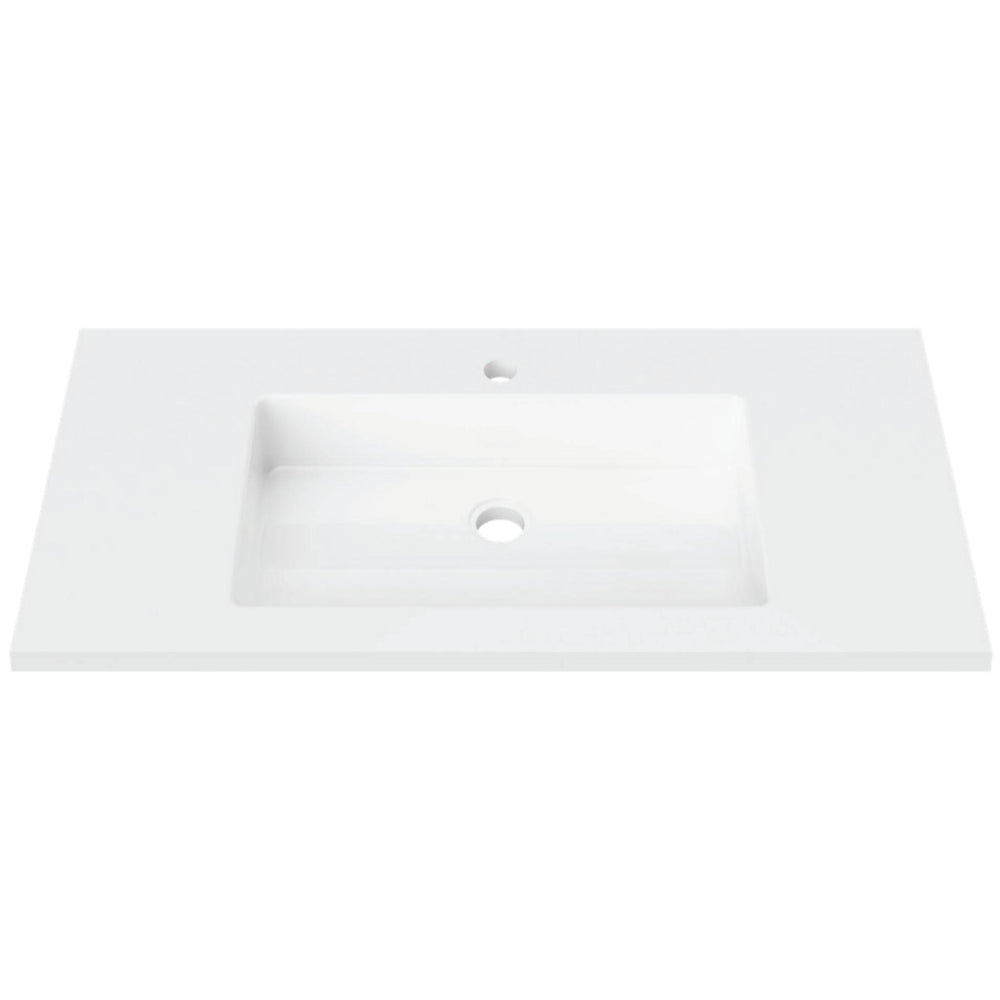 DUROCLASS ESSENTIAL GLOSS WHITE SINGLE BOWL UNDERMOUNT VANITY TOP (MULTIPLE SIZES AVAILABLE)