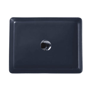 MERCIO ETNA RECTANGULAR ABOVE COUNTER ART BASIN NERO GREY 470MM