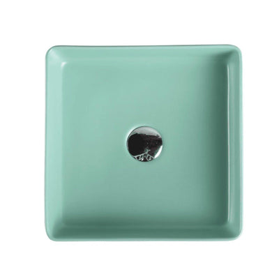 MERCIO ETNA SQUARE ABOVE COUNTER ART BASIN ANTIQUE GREEN 360MM