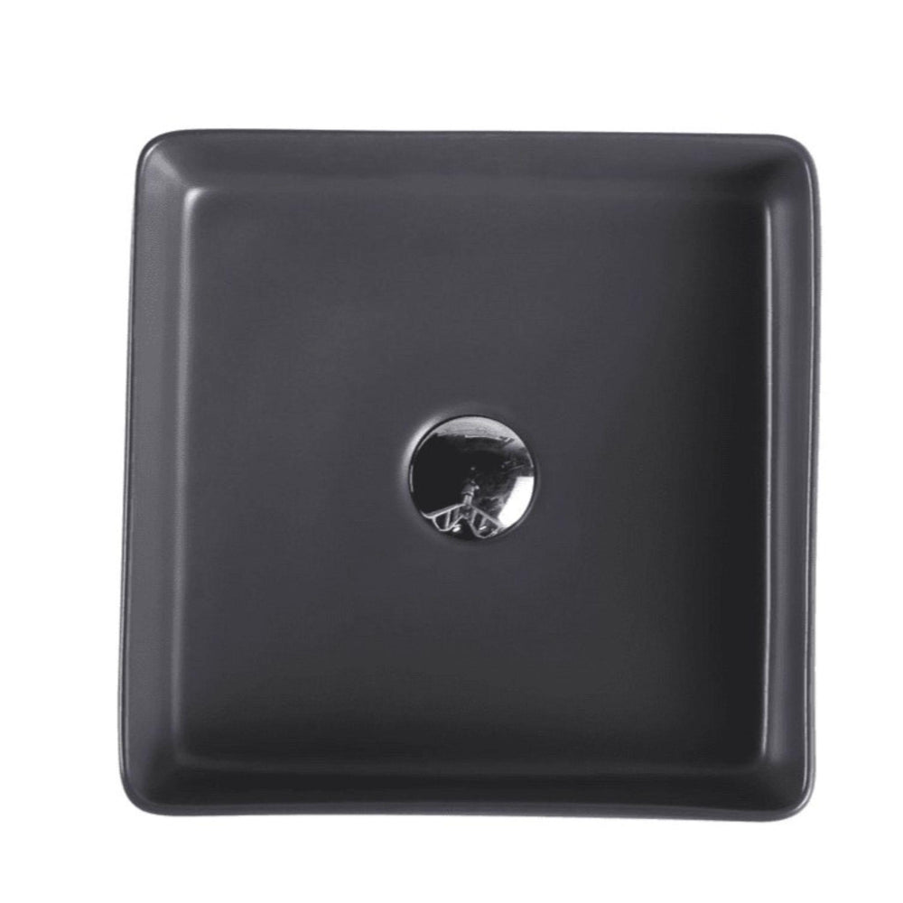 MERCIO ETNA SQUARE ABOVE COUNTER ART BASIN NERO GREY 360MM