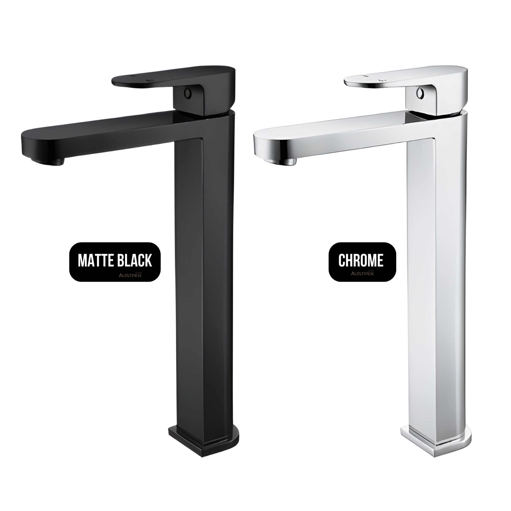 MODERN NATIONAL EVA MINI HIGH RISE TALL BASIN MIXER 306MM MATTE BLACK