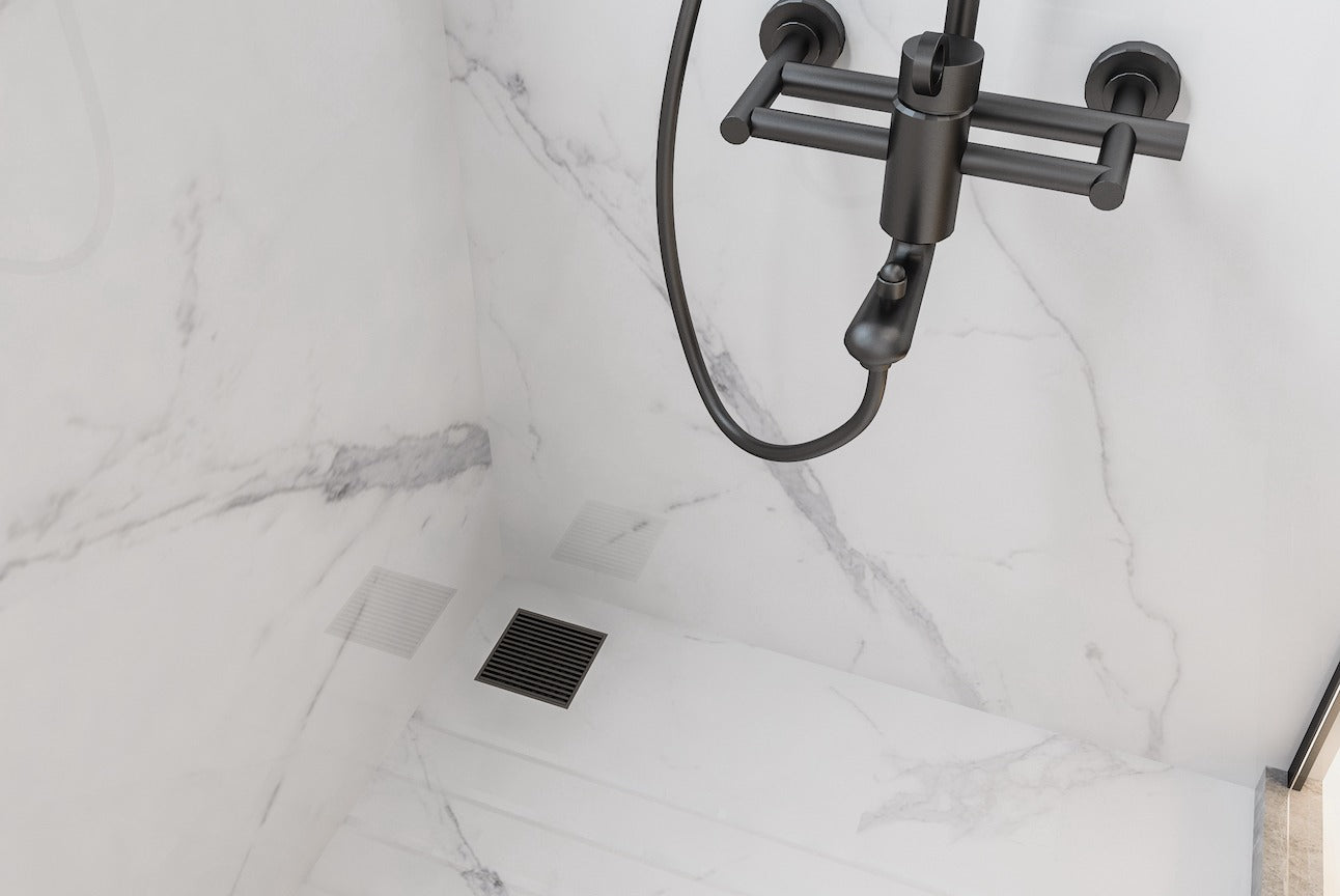 LINSOL EZYFLOW HEELGUARD GRATE MATTE BLACK 110MM