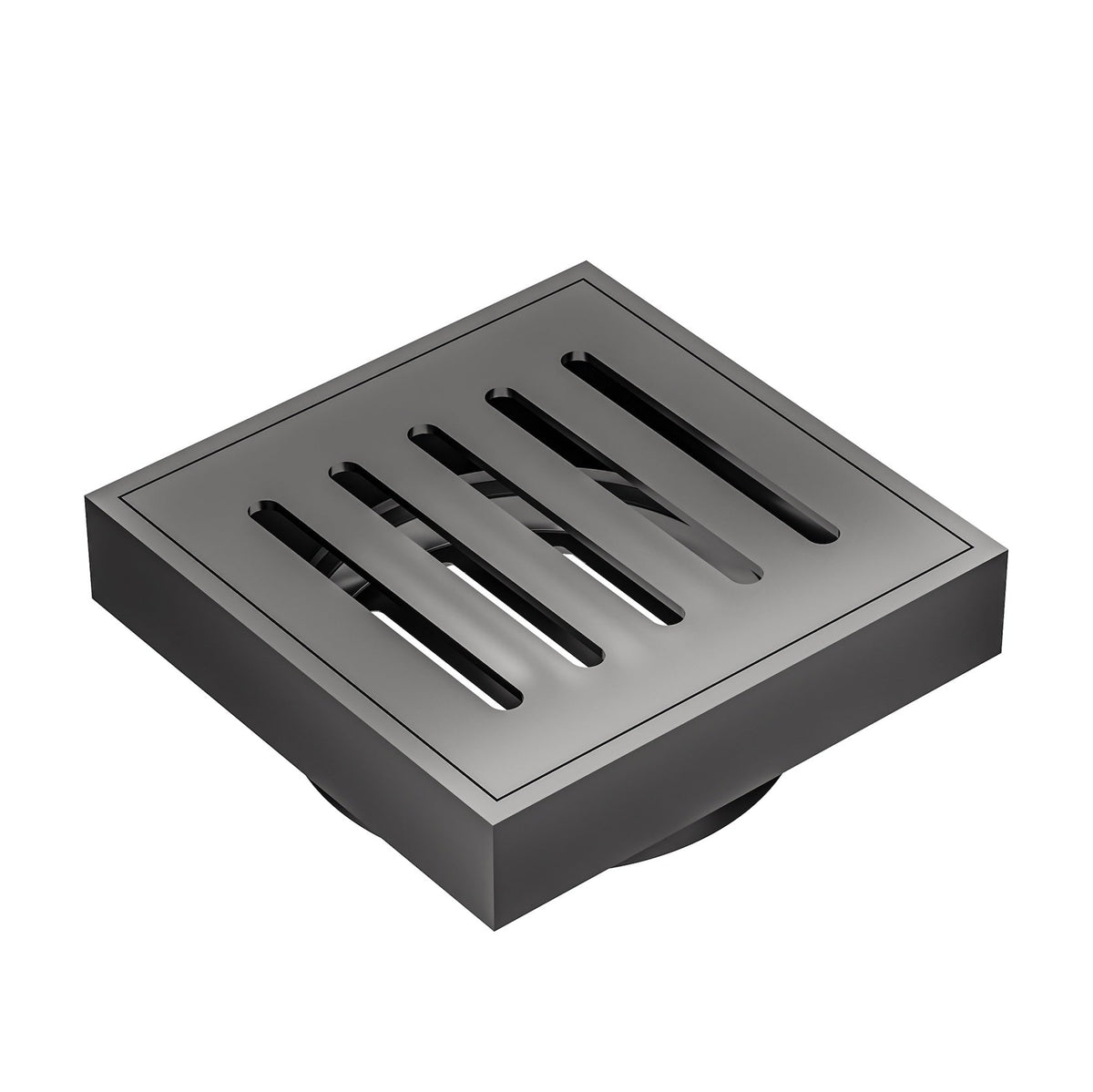 LINSOL EZYFLOW DN89 VERTICAL PRESSED SQUARE WASTE 110MM GUN METAL