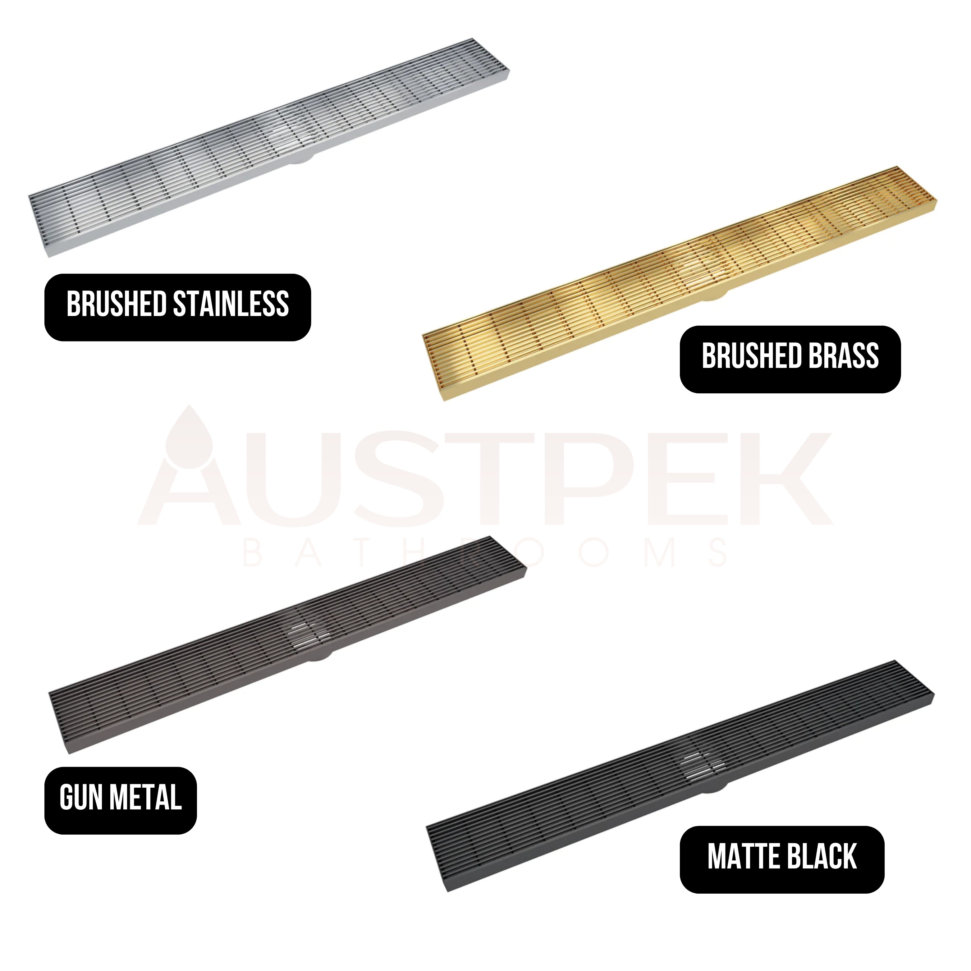 LINSOL EZYFLOW LINEAR HEELGUARD CHANNEL GUN METAL 800MM