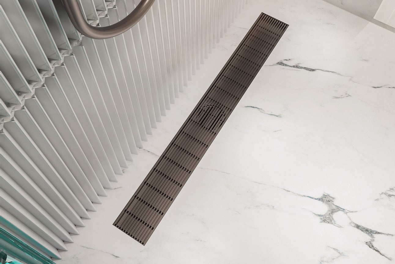 LINSOL EZYFLOW LINEAR HEELGUARD CHANNEL GUN METAL 800MM