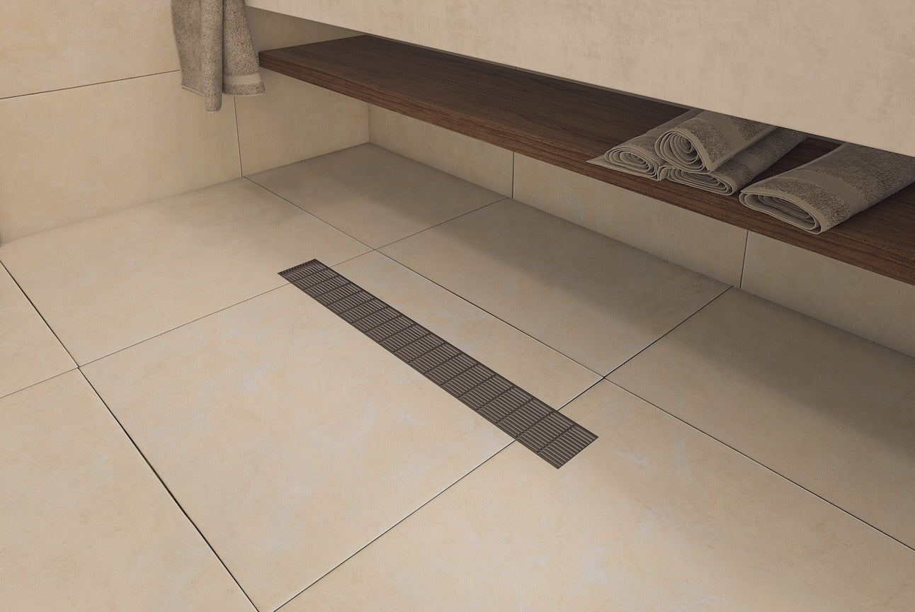 LINSOL EZYFLOW LINEAR HEELGUARD CHANNEL GUN METAL 800MM