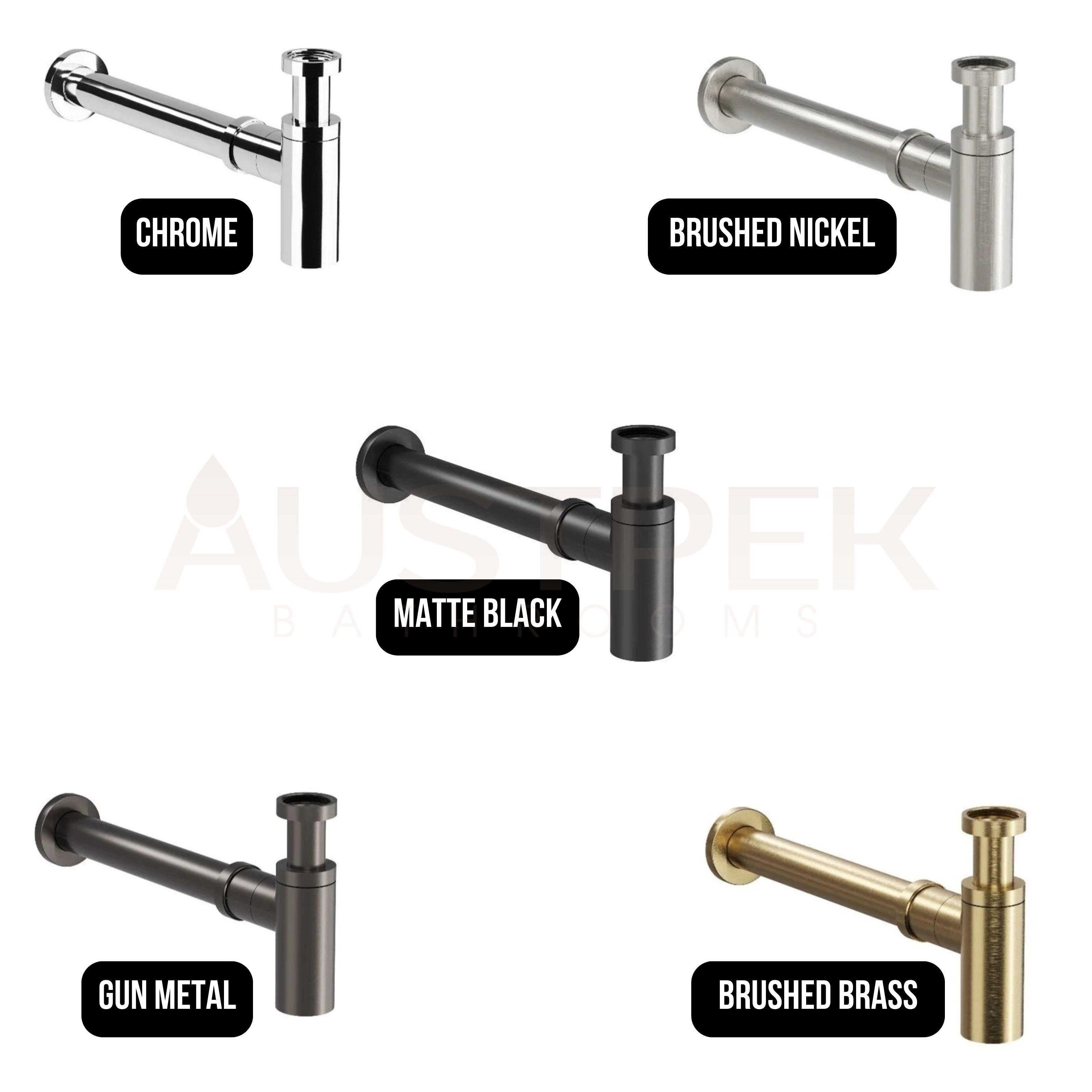 LINSOL EZYFLOW BRASS ROUND BOTTLE TRAP GUN METAL 32MM