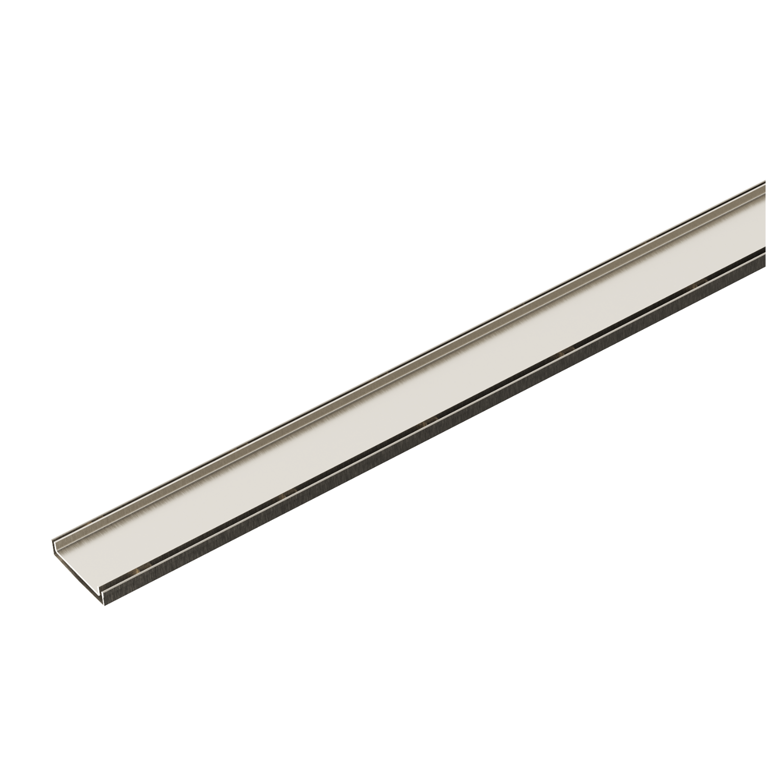 Linsol EzyFlow Series 24 custom tile insert waste in Brushed Nickel