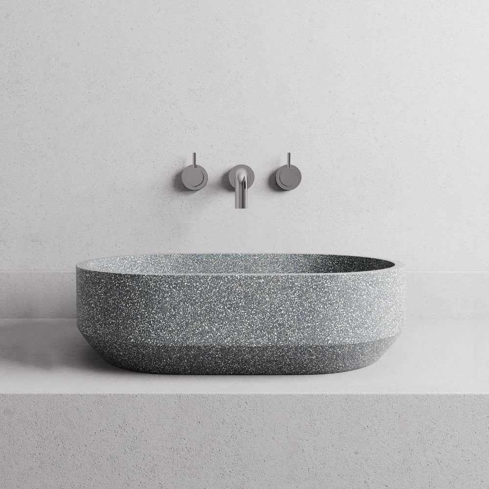 MADU EDEN ABOVE COUNTER BASIN TERRAZO STONE GREY 450MM