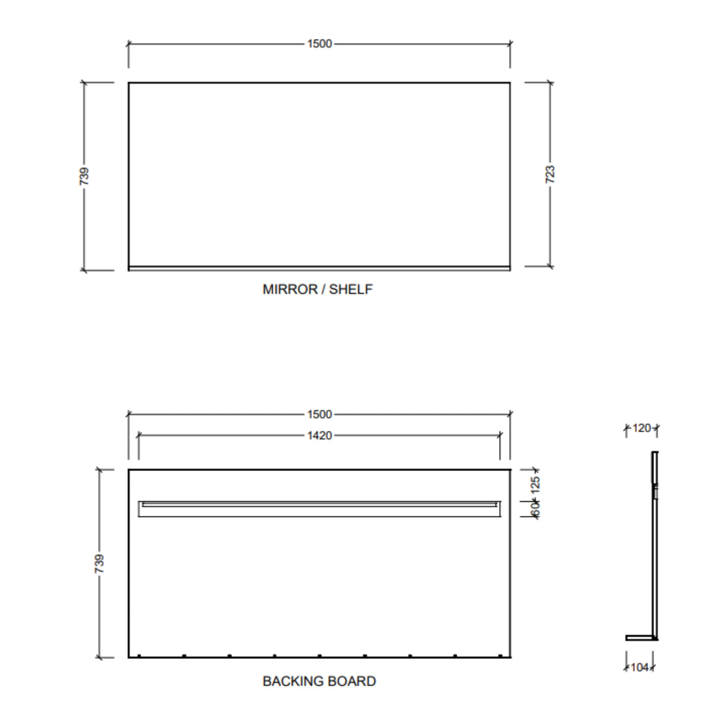 TIMBERLINE ESSENCE CUSTOM MIRROR (ALL SIZING)
