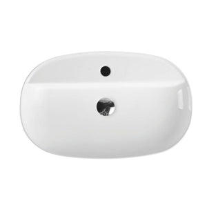 MERCIO EVEA OVAL ABOVE COUNTER BASIN GLOSS WHITE 605MM