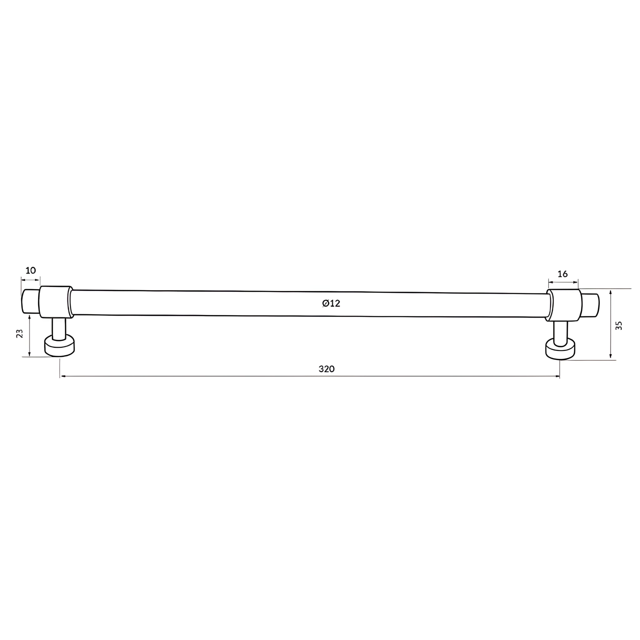 TURNER HASTINGS FANETTA CABINET HANDLE BRUSHED BRASS (MULTIPLE SIZES AVAILABLE)