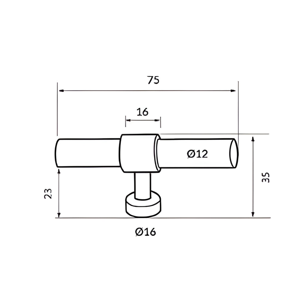 TURNER HASTINGS FANETTA CABINET HANDLE BRUSHED BRASS (MULTIPLE SIZES AVAILABLE)