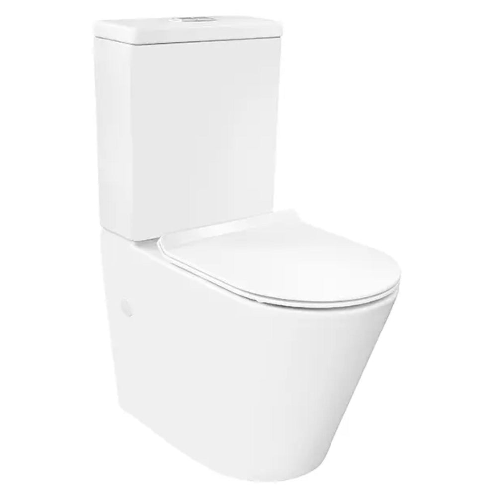 DECINA FABRINO RIMLESS UNIVERSAL BACK-TO-WALL TOILET SUITE GLOSS WHITE