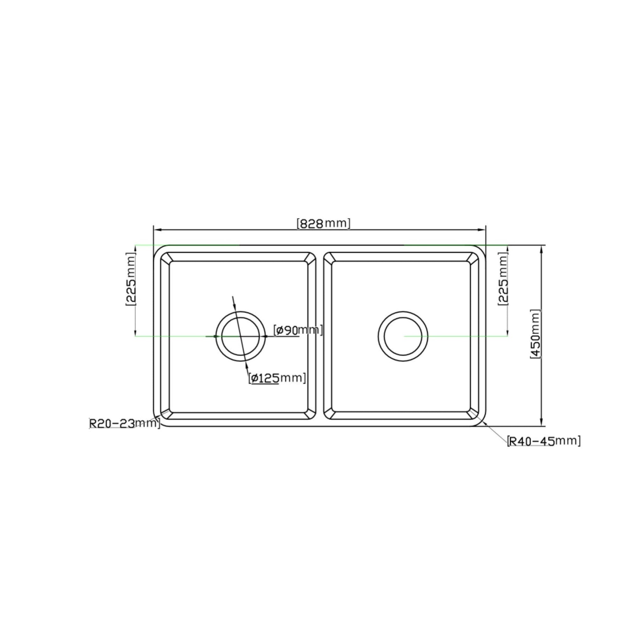 VITO BRADLEY FIRECLAY DOUBLE BOWL FARMHOUSE KITCHEN SINK GLOSS WHITE 838MM