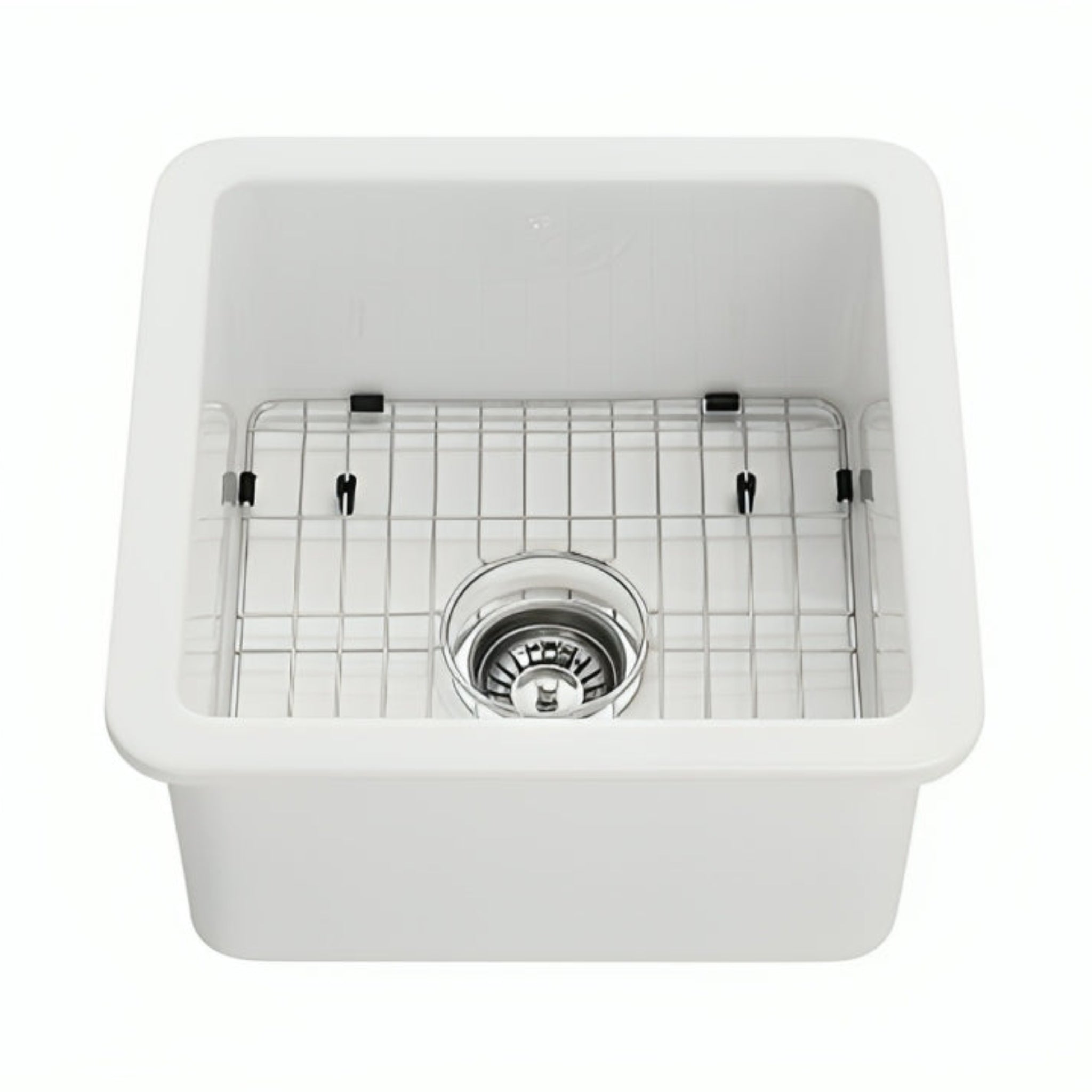 CETO CAMDEN SINGLE BOWL FIRECLAY KITCHEN SINK GLOSS WHITE 457MM