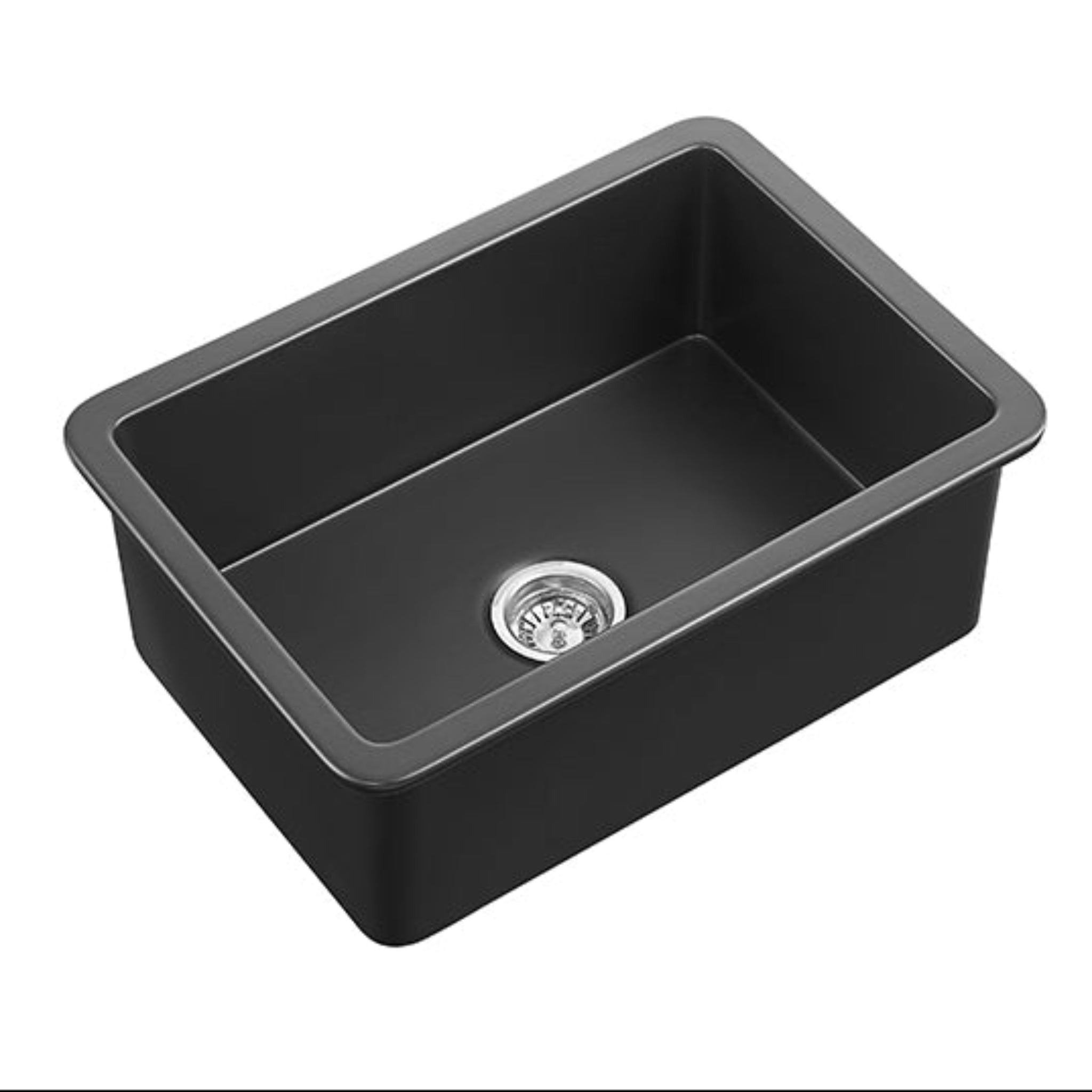 CETO CAMDEN SINGLE BOWL FIRECLAY KITCHEN SINK MATTE BLACK 810MM