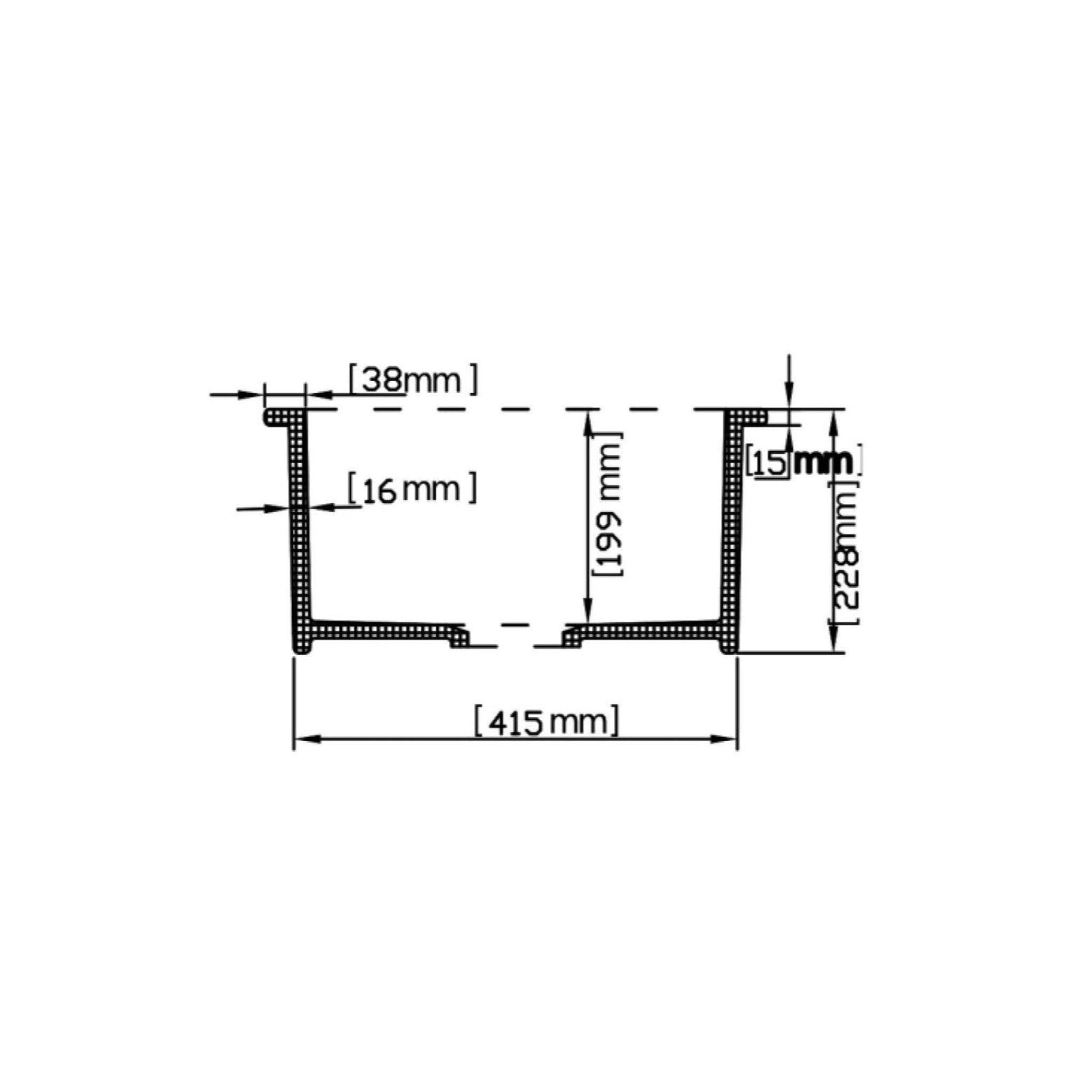 CETO CAMDEN SINGLE BOWL FIRECLAY KITCHEN SINK GLOSS WHITE 470MM