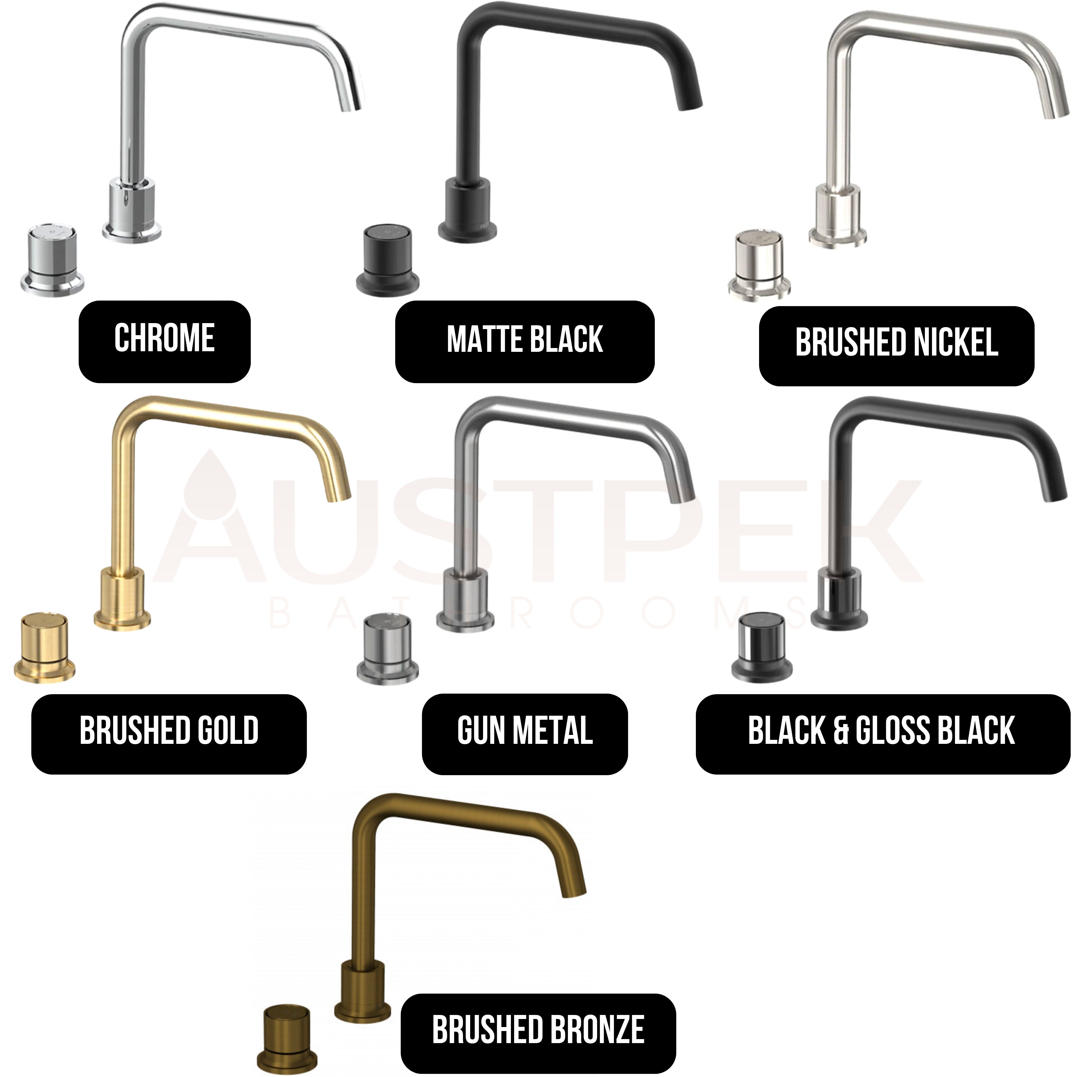 FELTON TATE DIGITAL DECK MOUNTED MIXER 202MM CHROME