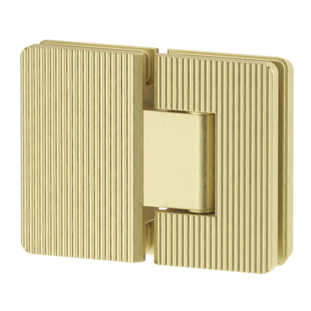 BELLA VISTA GLASS-TO-GLASS FLUTED SHOWER SCREEN HINGE FRENCH GOLD