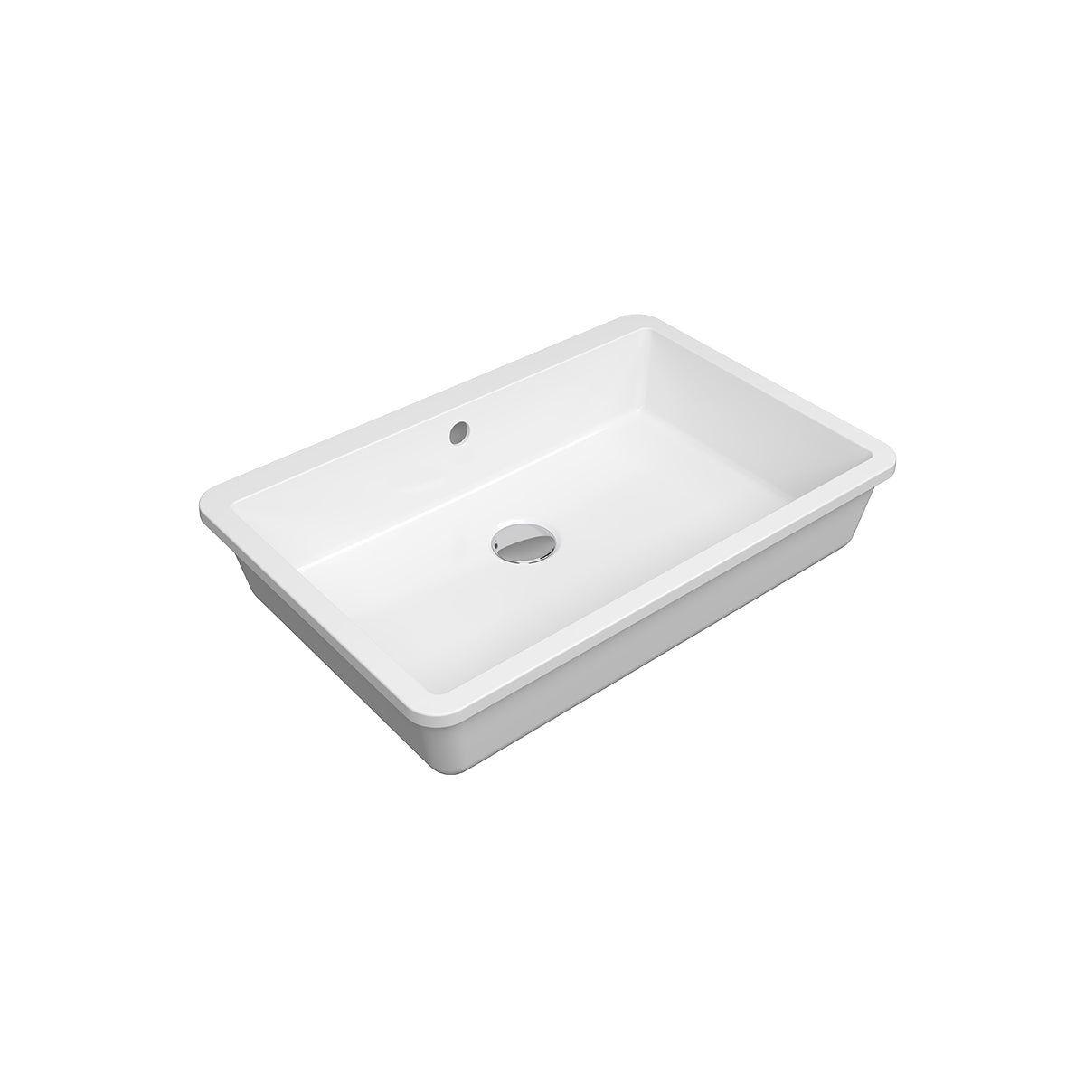 TURNER HASTINGS FINO RECTANGLE UNDER COUNTER FIRECLAY BASIN GLOSS WHITE 550MM