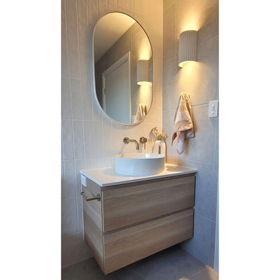 TURNER HASTINGS FINO ROUND ABOVE COUNTER FIRECLAY BASIN GLOSS WHITE 382MM