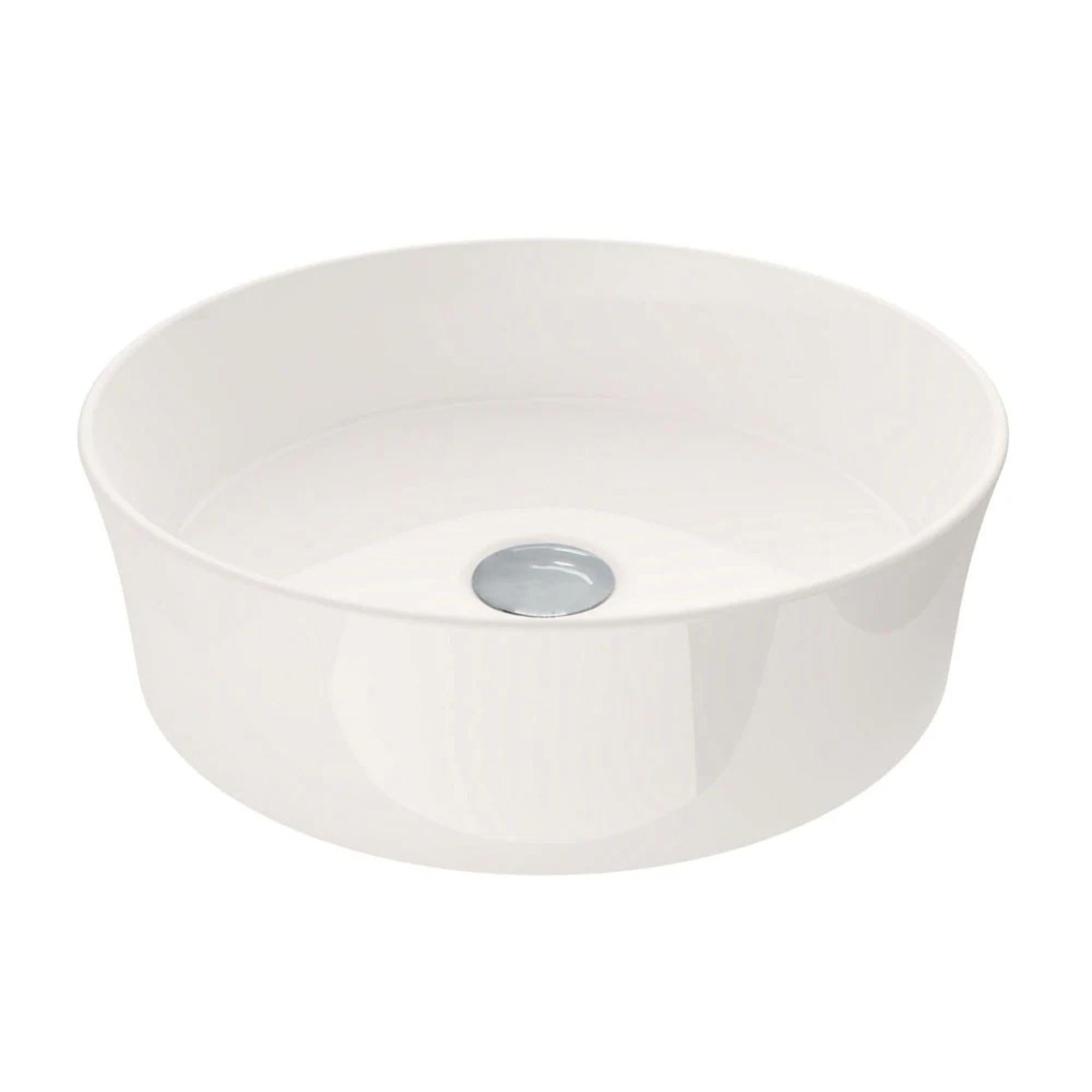TURNER HASTINGS FINO ROUND ABOVE COUNTER FIRECLAY BASIN GLOSS WHITE 382MM