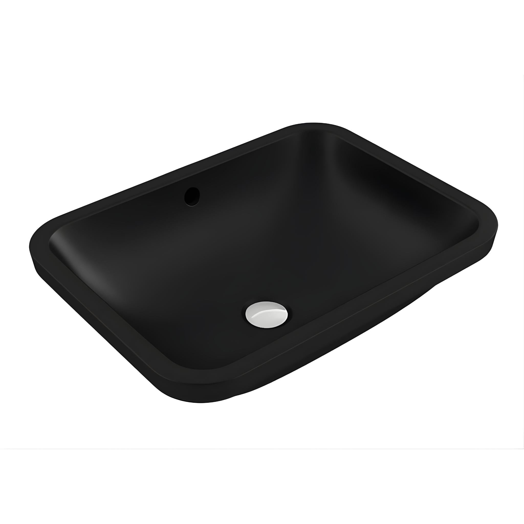 TURNER HASTINGS FINO UNDER COUNTER FIRECLAY BASIN MATTE BLACK 550MM