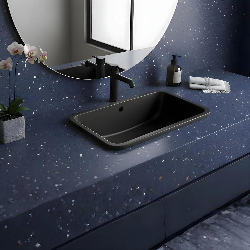 TURNER HASTINGS FINO UNDER COUNTER FIRECLAY BASIN MATTE BLACK 550MM