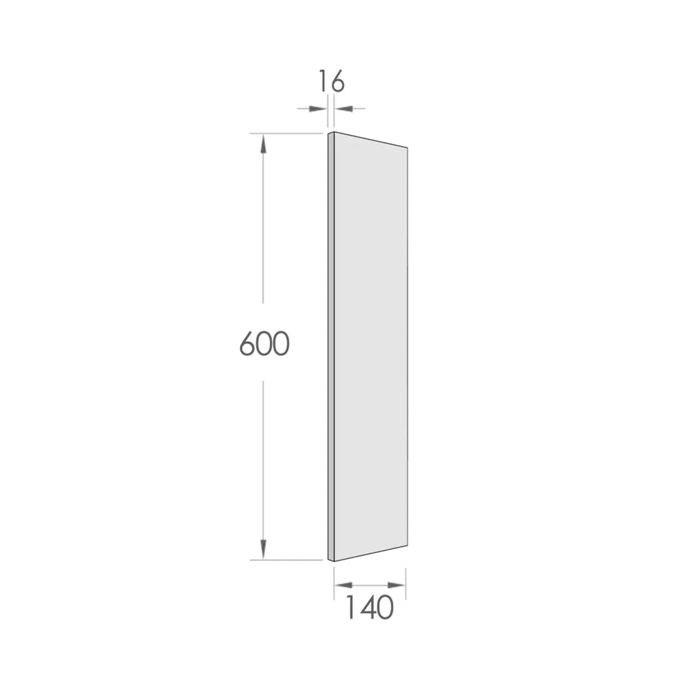 OTTI BYRON BLACK OAK 140MM LAUNDRY WALL CABINET FILLER PANEL